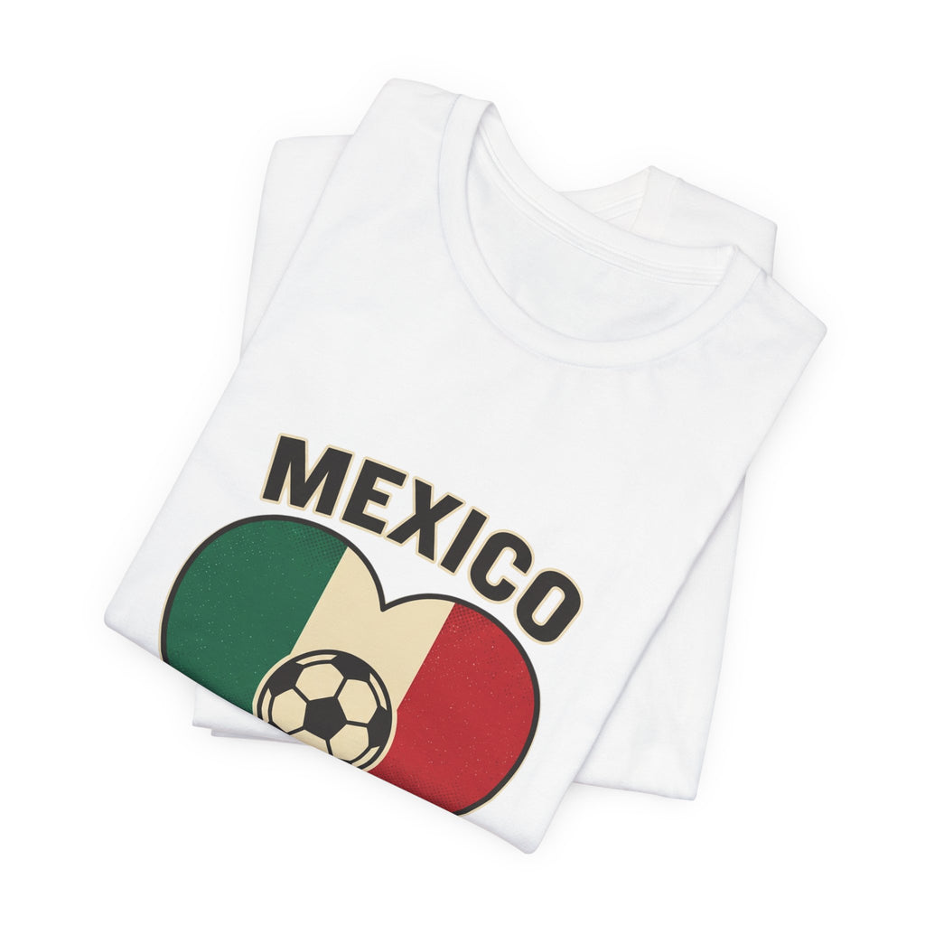 Mexico Heart Flag Futbolero Tee | Soccer Country Pride
