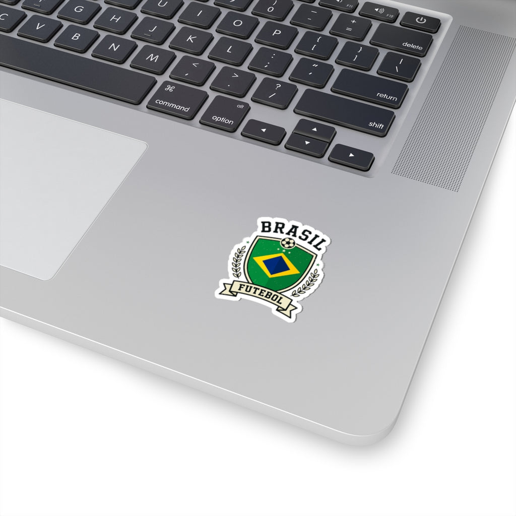 Brasil Futebol Crest Sticker | Brazil Flag Soccer Emblem, Kiss-Cut