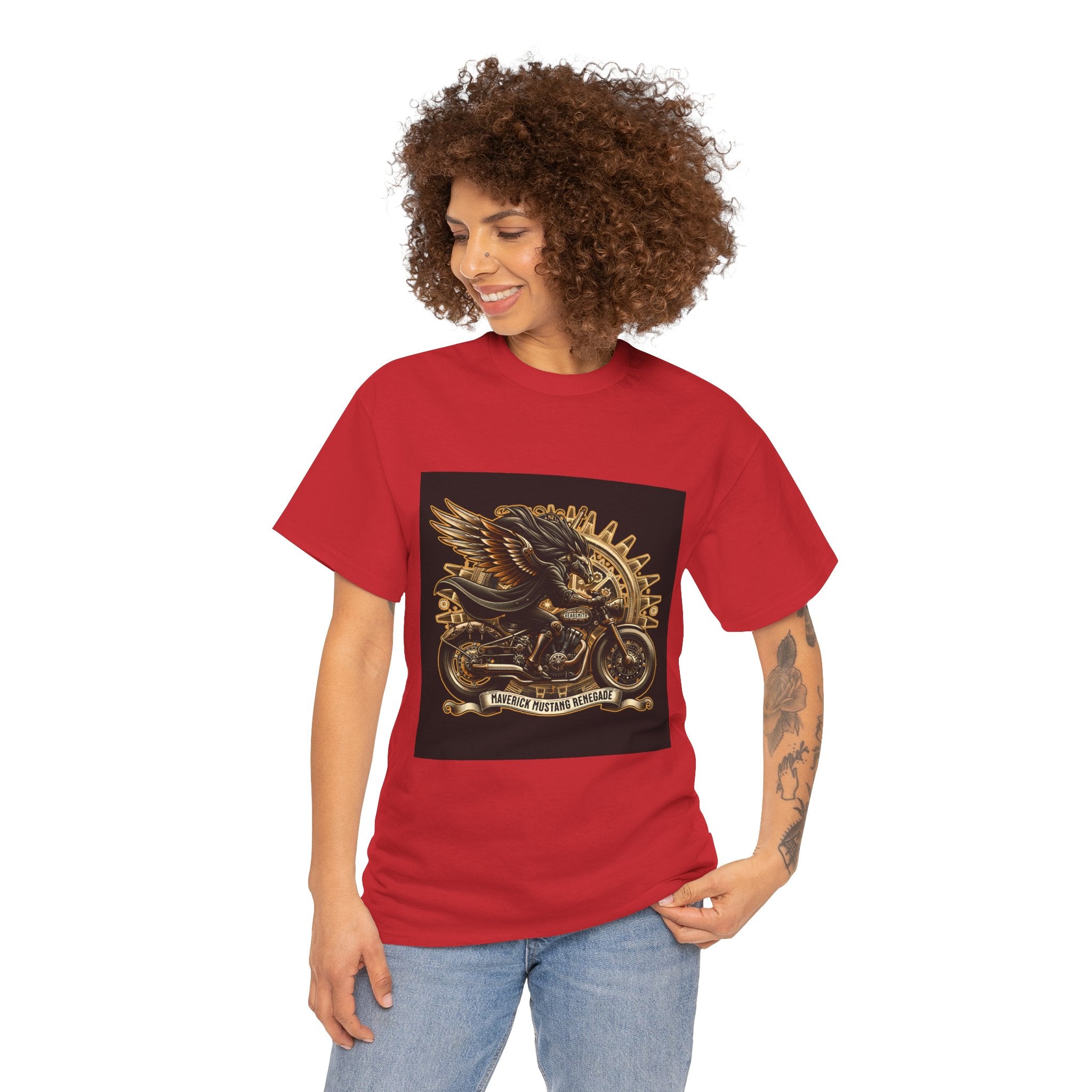 Vintage Winged Motorcycle Tee — "Ride Forever, Ride Free" Biker T-Shirt