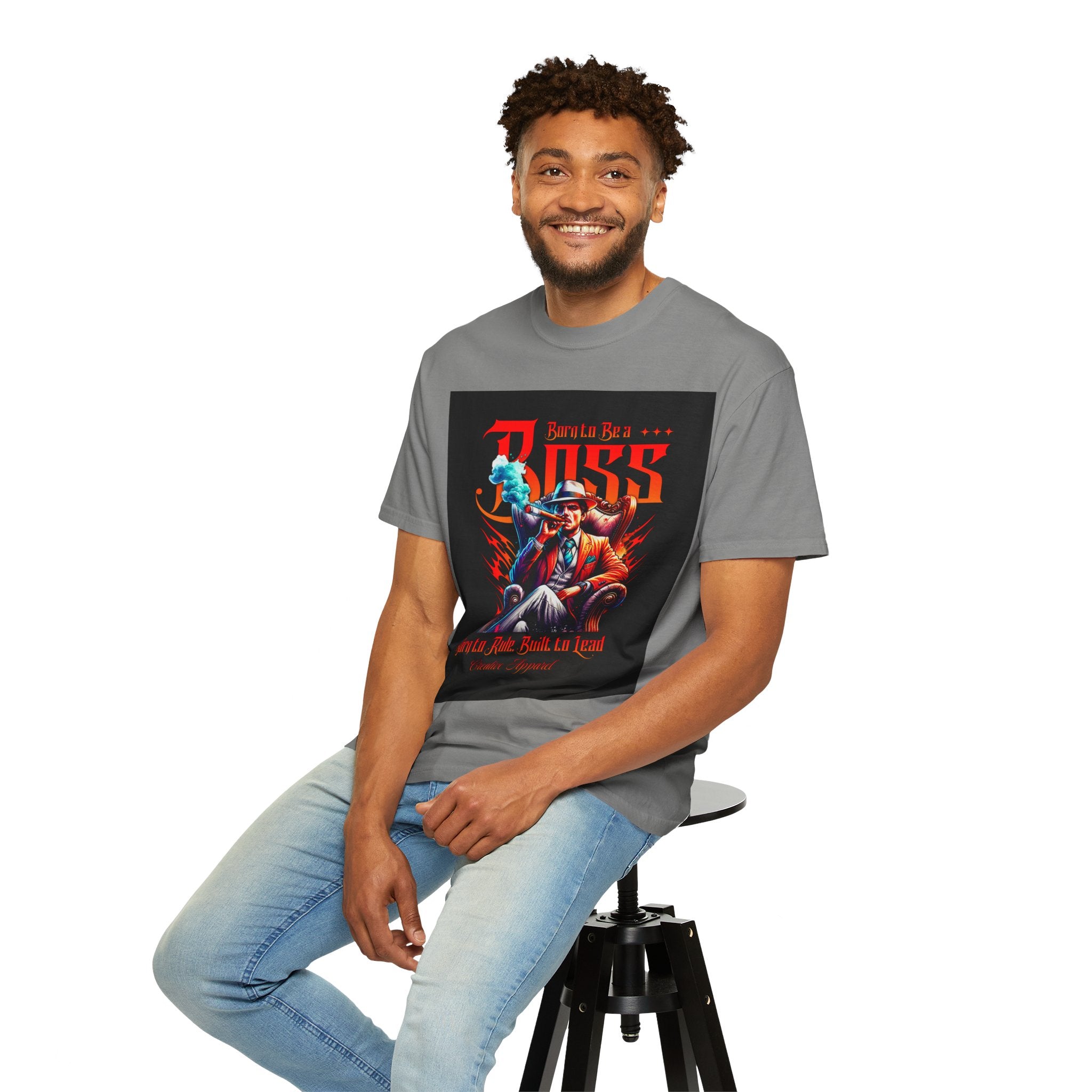 Boss Vintage Graphic T-Shirt — "Born to Be a Boss" Retro Mafia Design