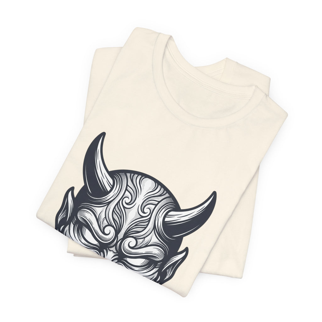 Demon Hannya Mask T‑Shirt — Japanese Oni Tattoo Graphic Tee