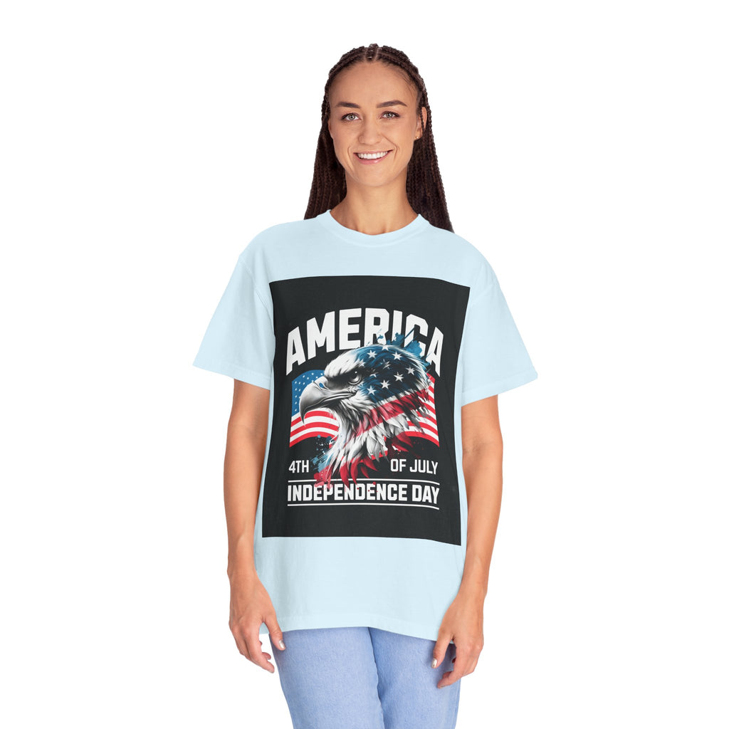 Independence Day T-shirt — 'America' Eagle Flag 4th of July Tee