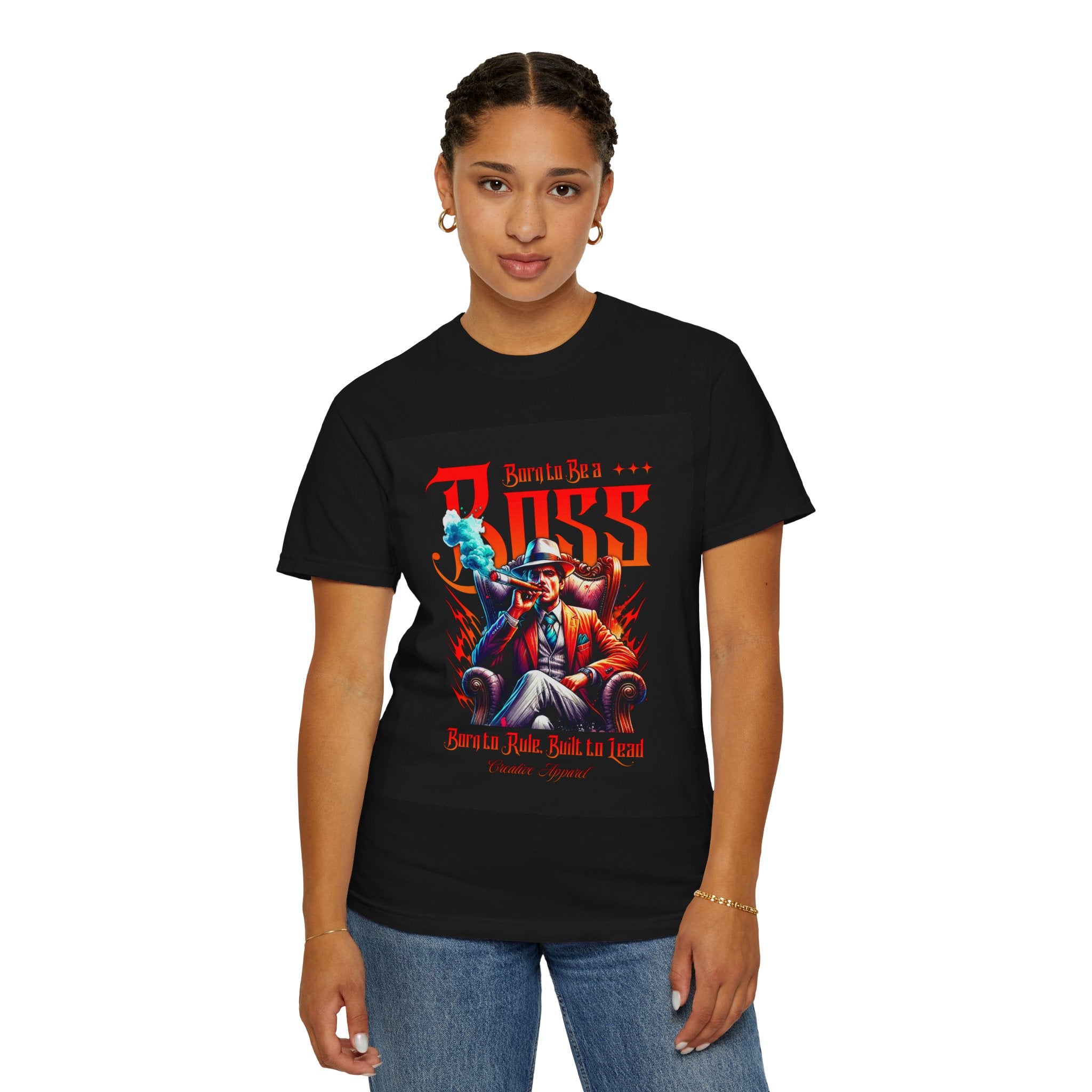 Boss Vintage Graphic T-Shirt — "Born to Be a Boss" Retro Mafia Design