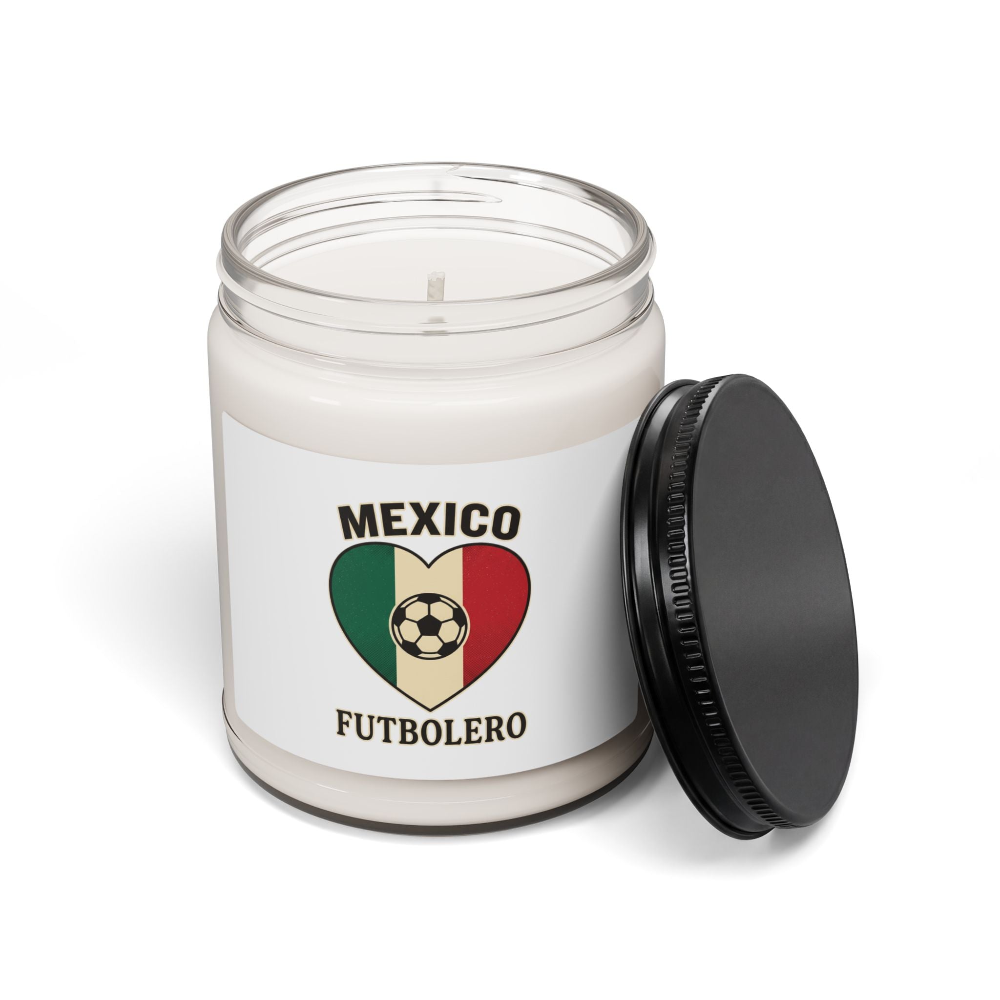 Mexico Futbolero Candle | Scented Soy Candle, Mexican Flag Heart Soccer