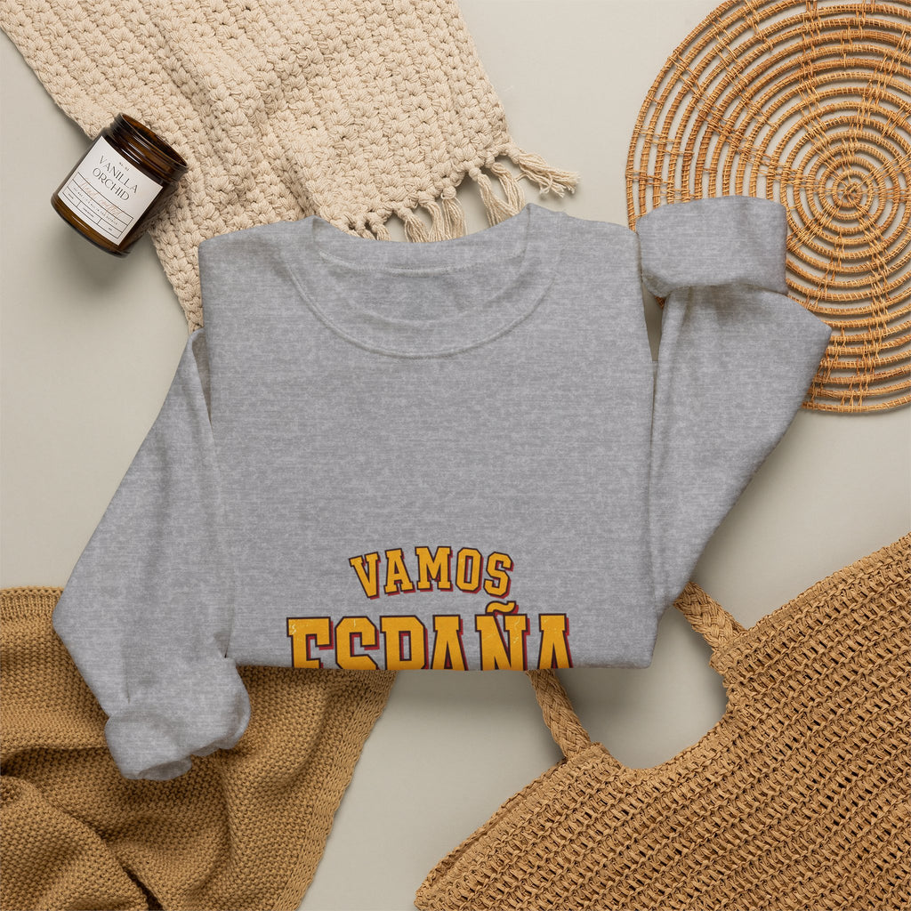 Vamos España Match Day Crewneck Sweatshirt | Spain soccer pride, red & yellow