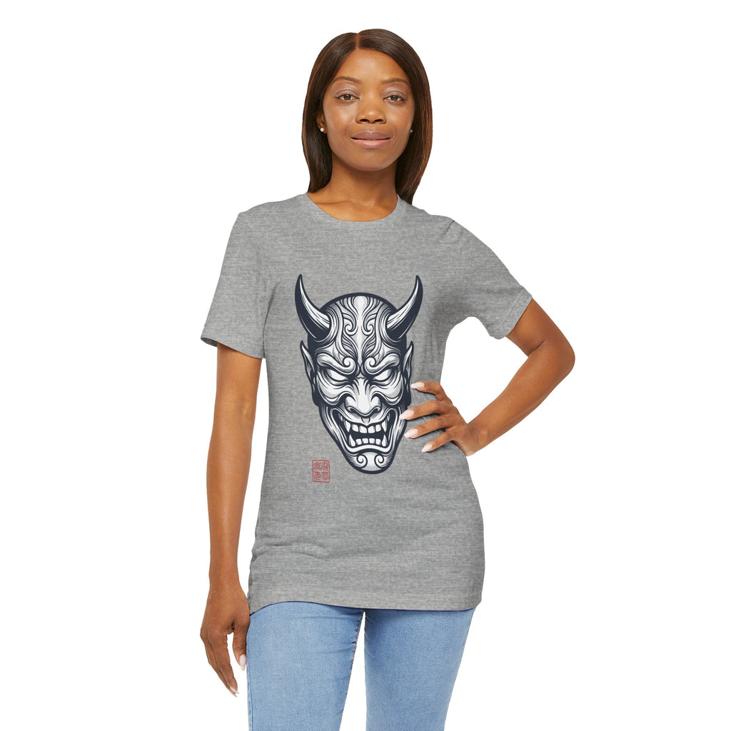 Demon Hannya Mask T‑Shirt — Japanese Oni Tattoo Graphic Tee