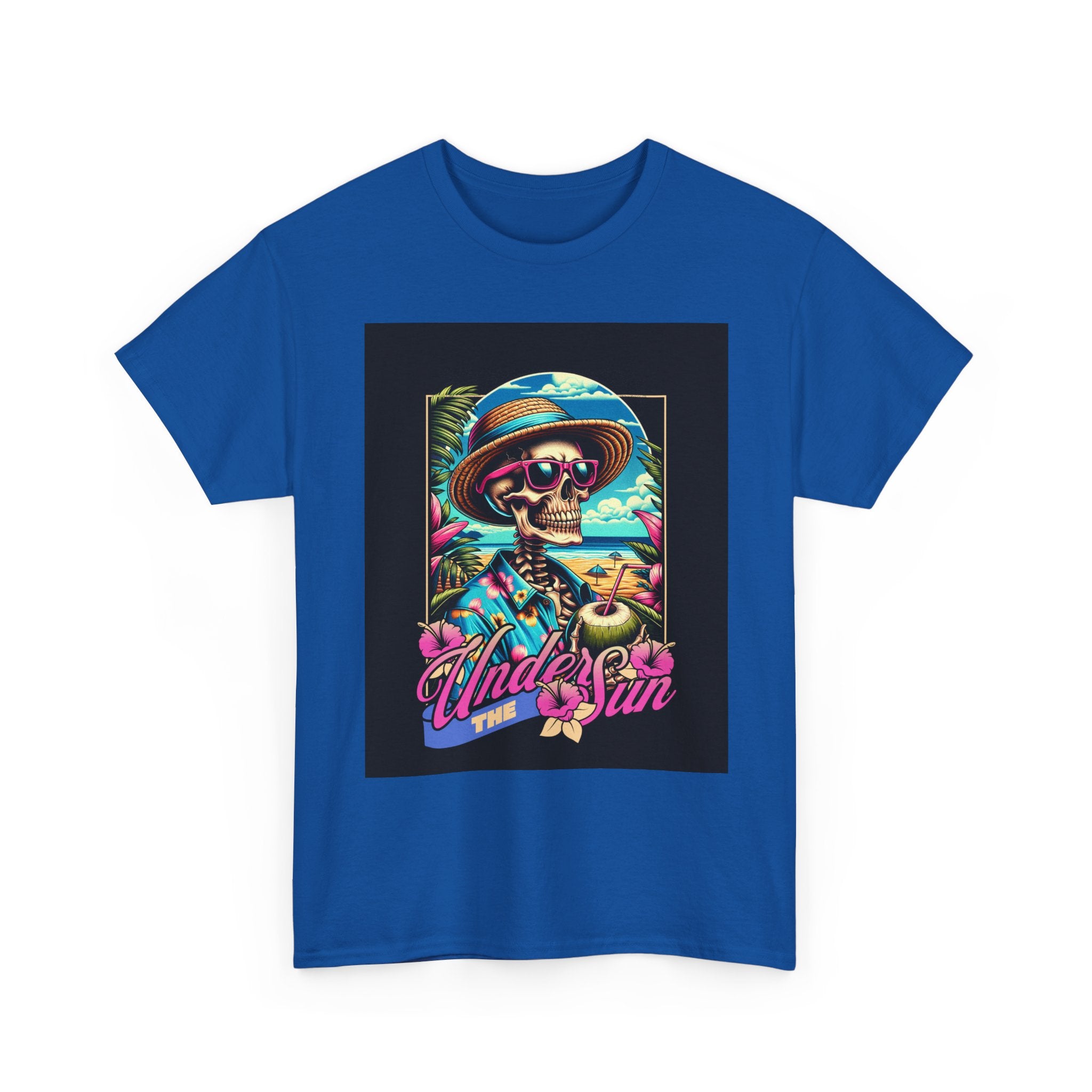 Skull Beach Tee — "Under the Sun" Retro Surf Graphic T-Shirt
