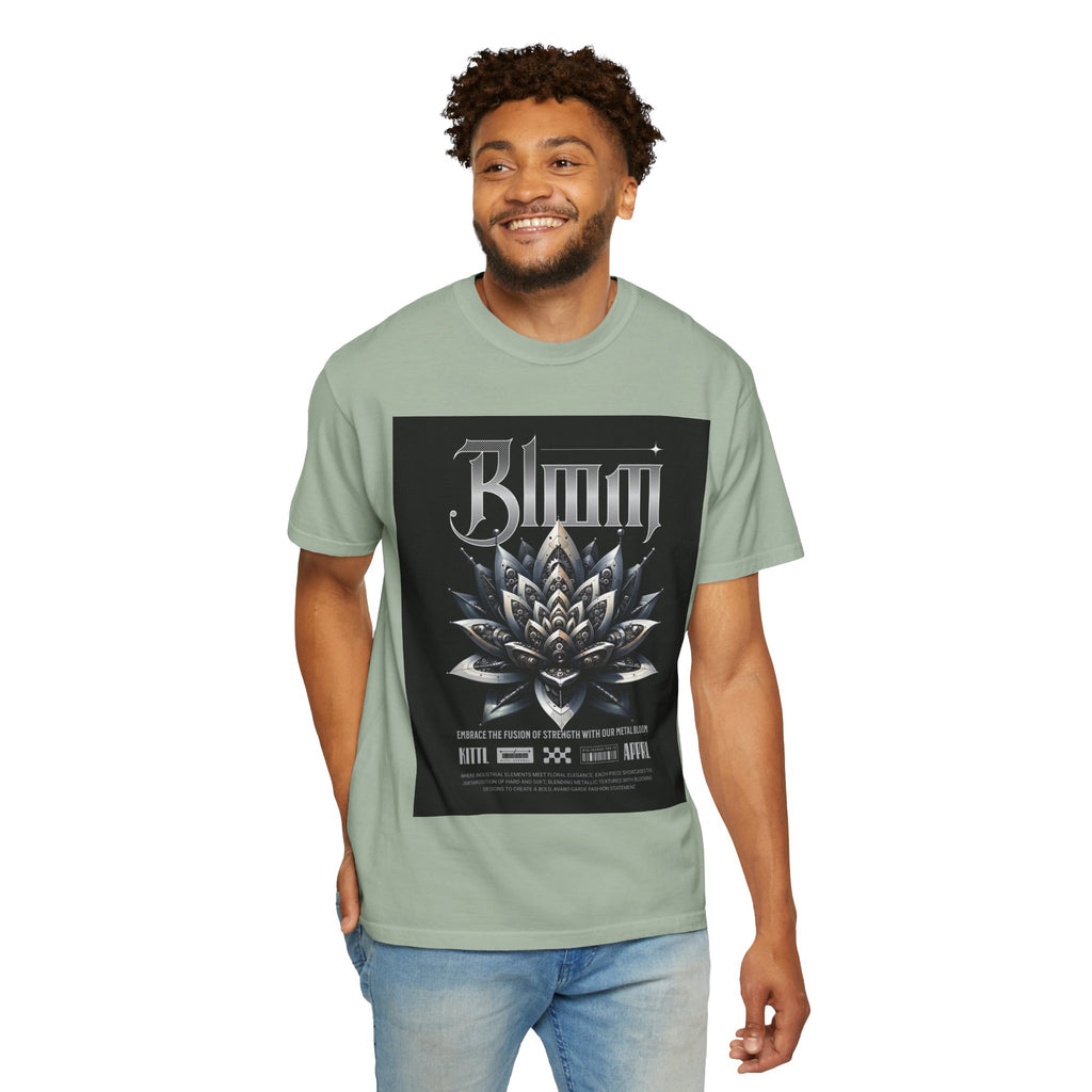 Metal Lotus Graphic T-Shirt — "Bloom" Gothic Band Poster Tee