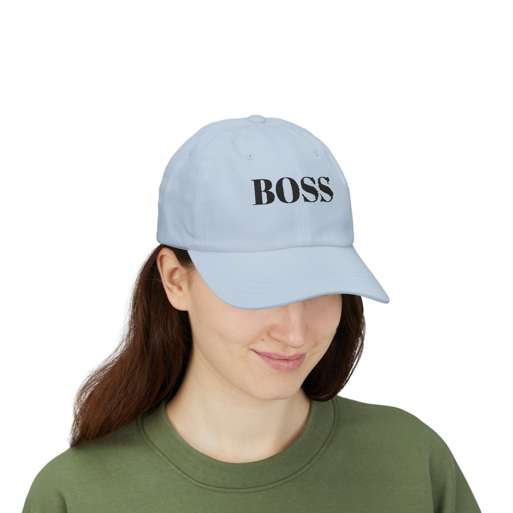 BOSS Embroidered Dad Cap - Classic White Baseball Hat