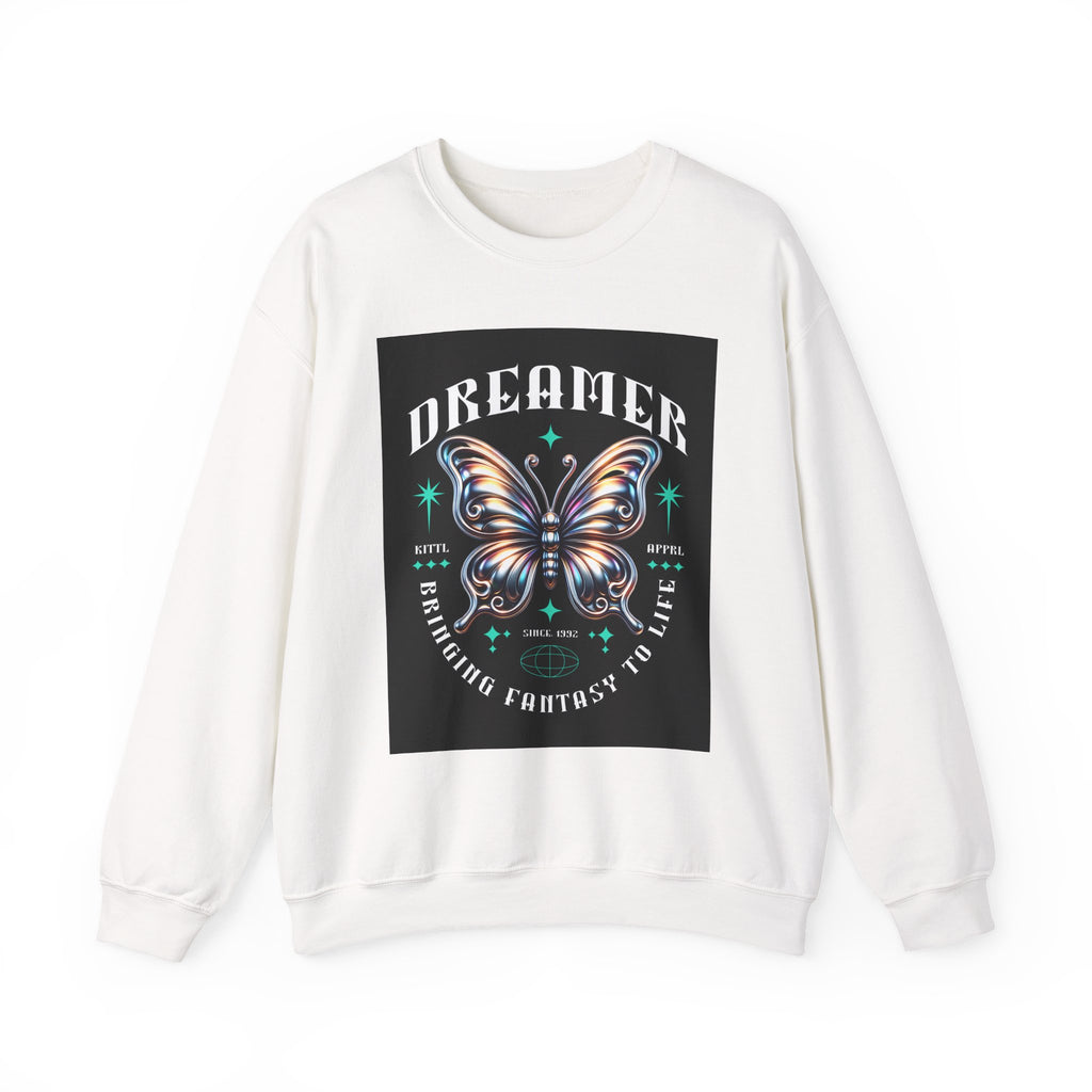 Dreamer Butterfly Crewneck Sweatshirt — Inspiring 'Dreamer' Graphic Pullover