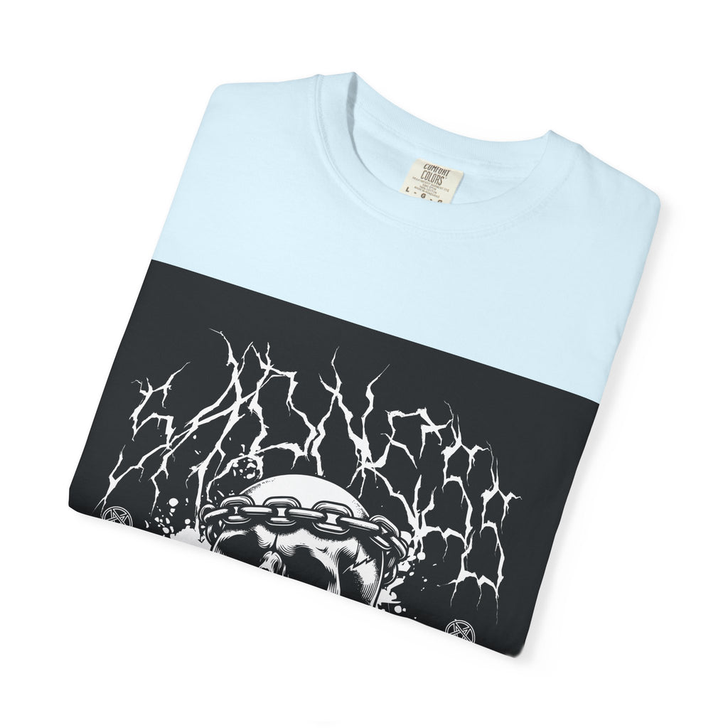 Graphic T-Shirt — 'Break a Path Through the Darkness' Skull Lightning Design