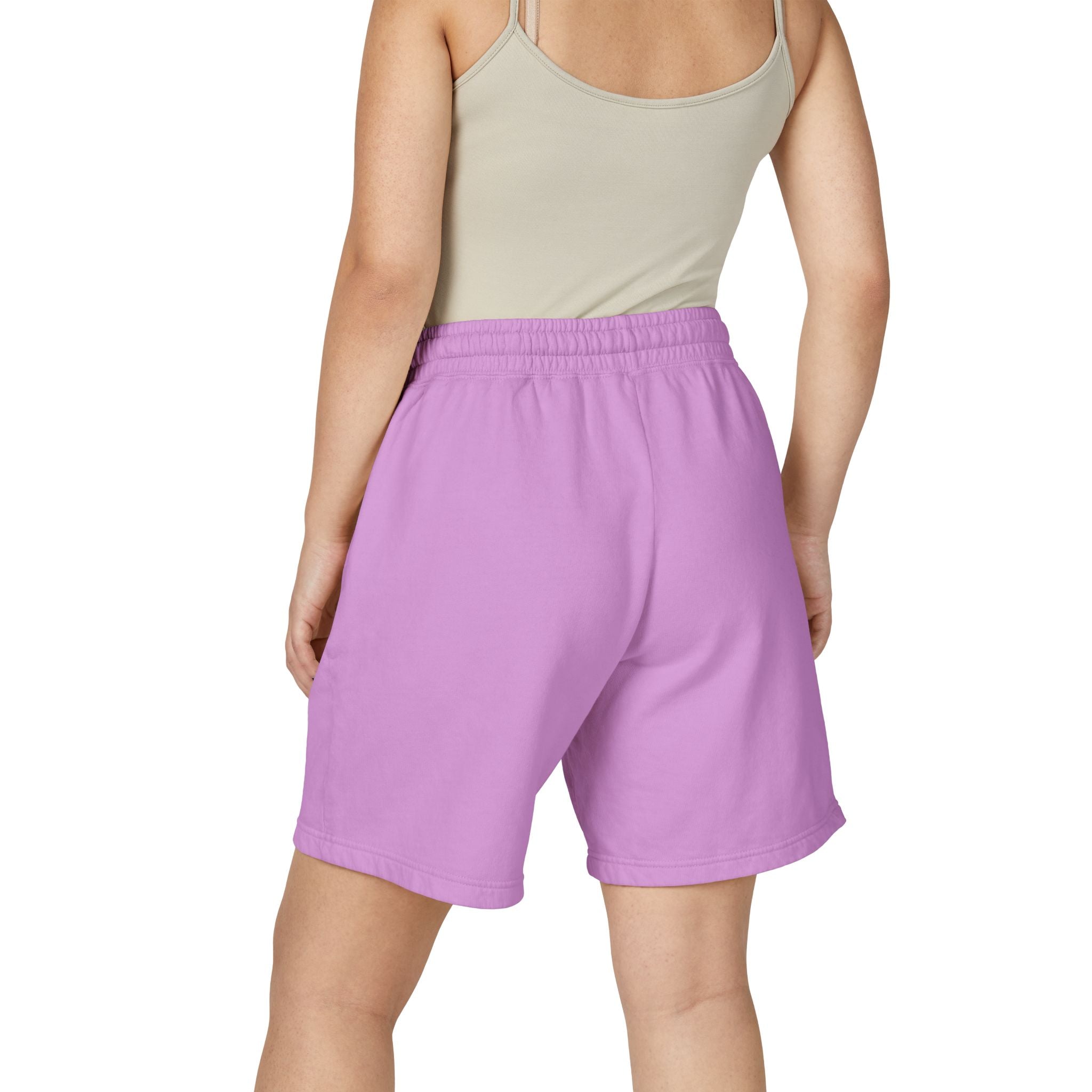 Skull & Wings Fleece Sweat Shorts — Lightweight Garment-Dyed Lounge Shorts
