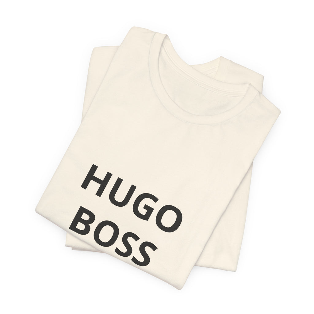 Graphic Tee — "HUGO BOSS" Minimalist Text T-Shirt
