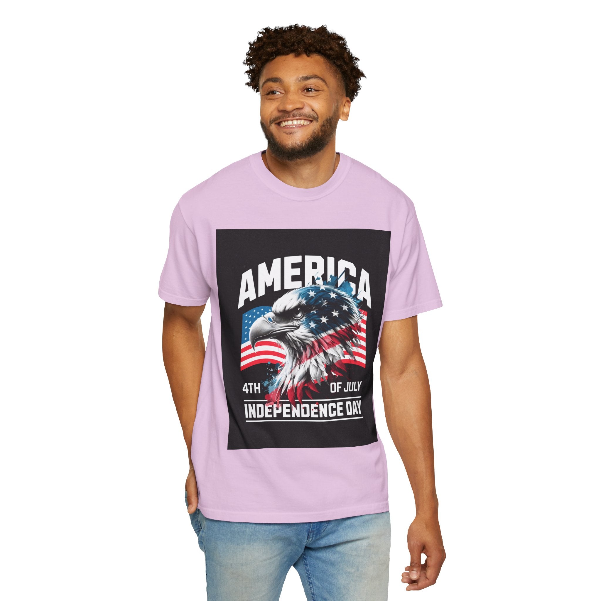 Independence Day T-shirt — 'America' Eagle Flag 4th of July Tee