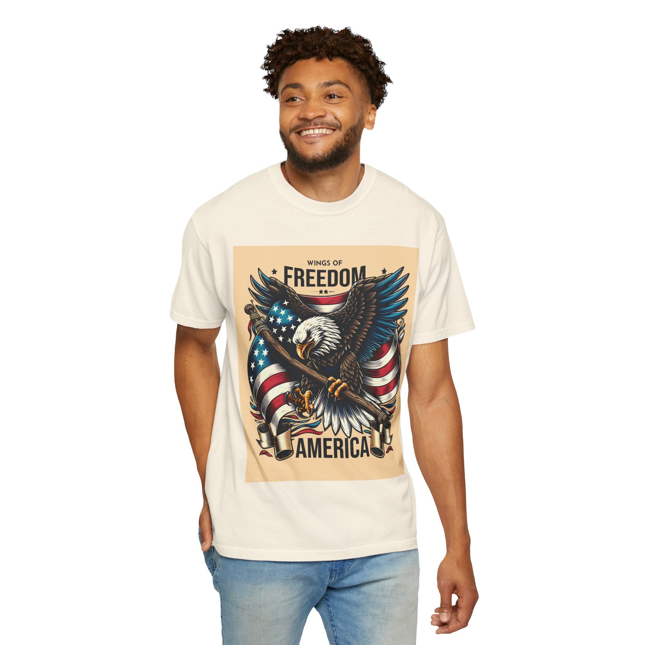 Freedom Eagle T-Shirt — Wings of America Patriotic Graphic Tee