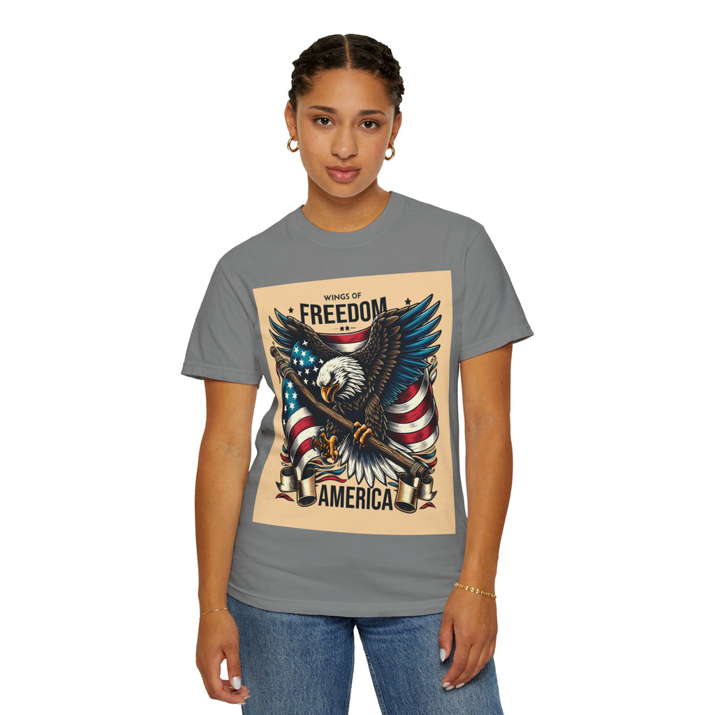 Freedom Eagle T-Shirt — Wings of America Patriotic Graphic Tee