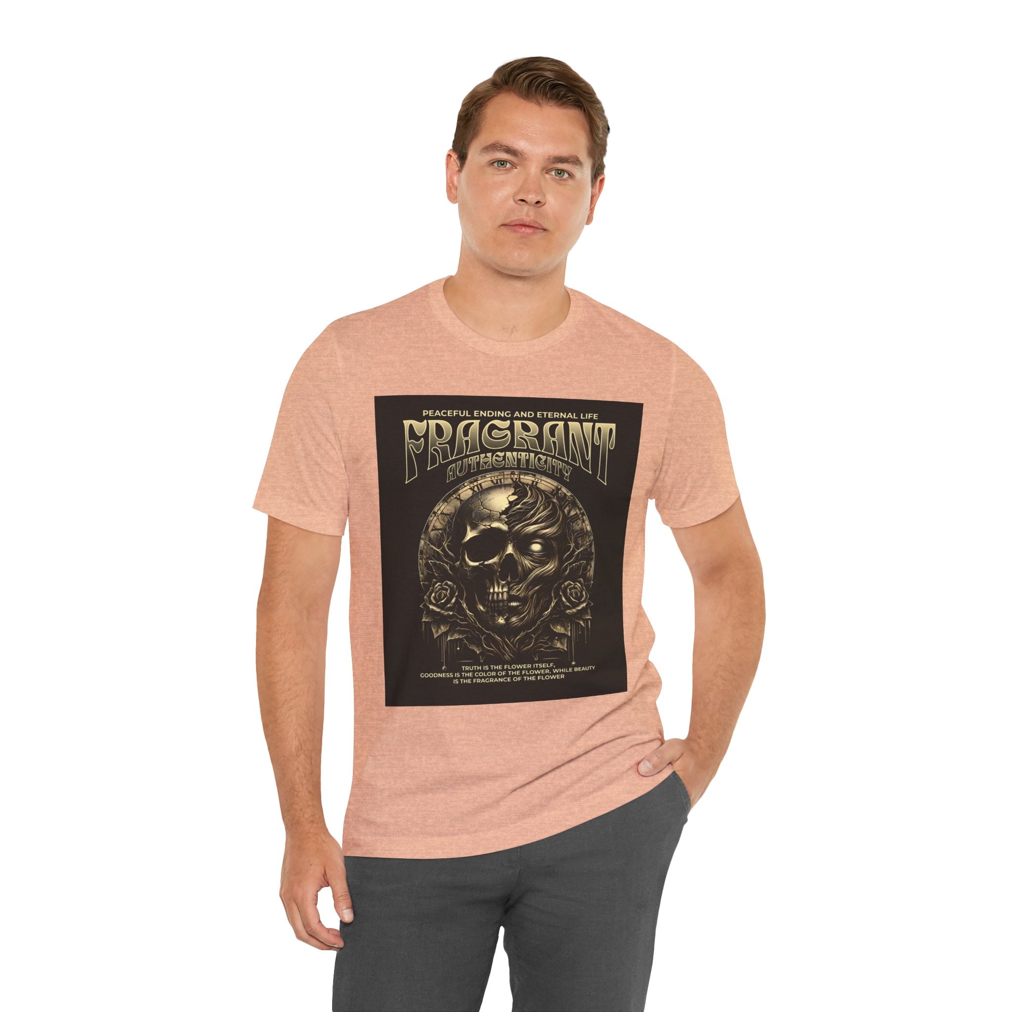 Skull & Roses Graphic Tee — "Fragrant" Vintage Gothic Band Shirt