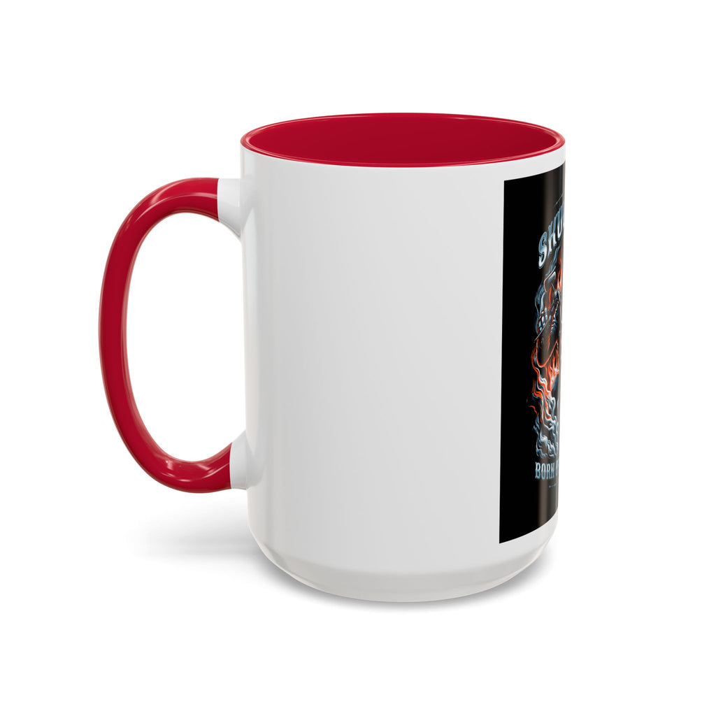 Skull Rider Motorcycle Mug – "Born of Nightmares" Biker Coffee Cup (11oz/15oz)