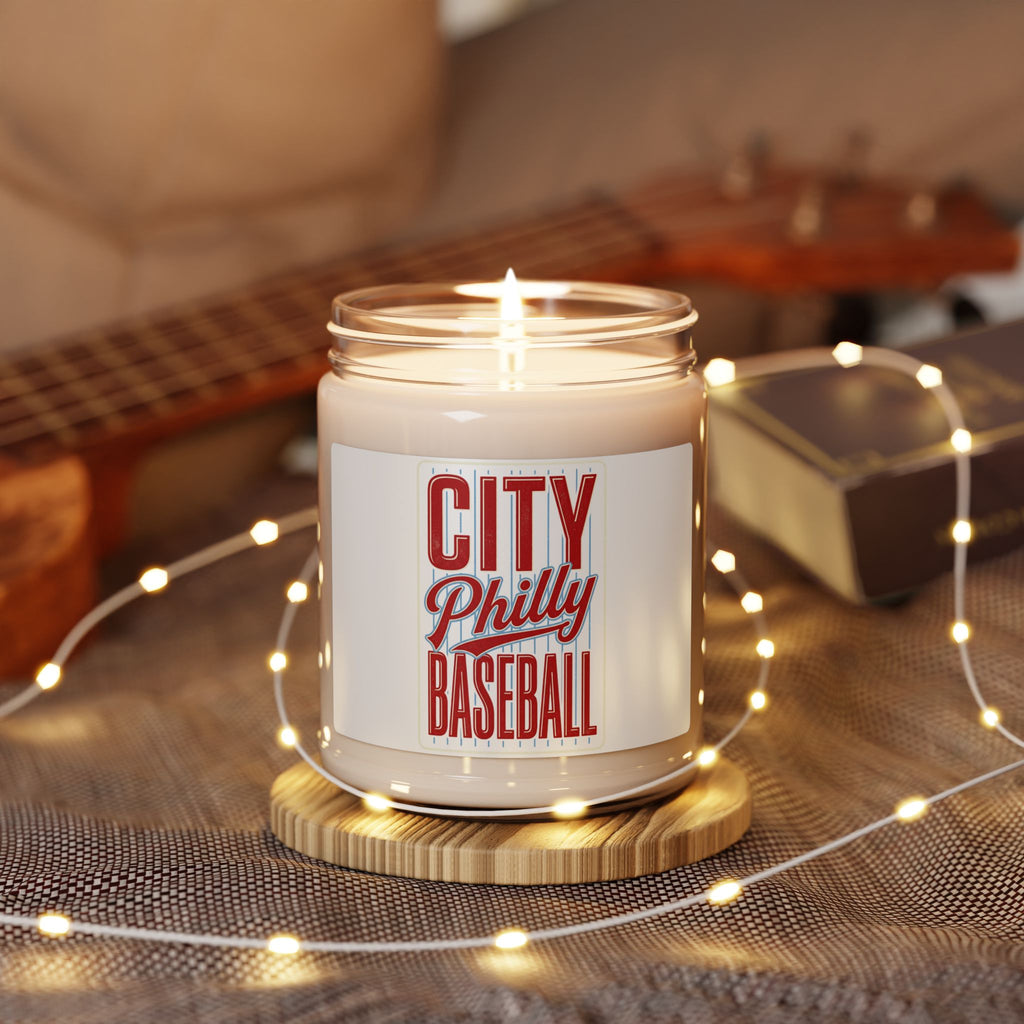 City Philly Baseball Candle | Philadelphia Pride Soy Candle