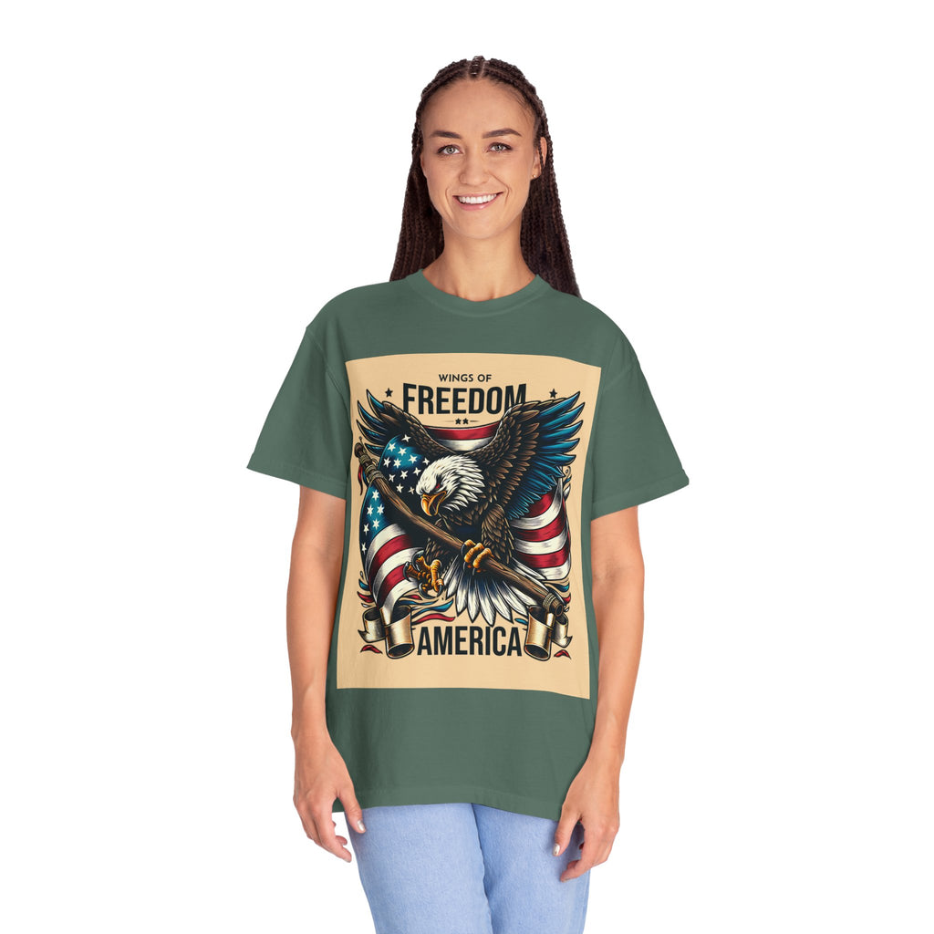 Freedom Eagle T-Shirt — Wings of America Patriotic Graphic Tee