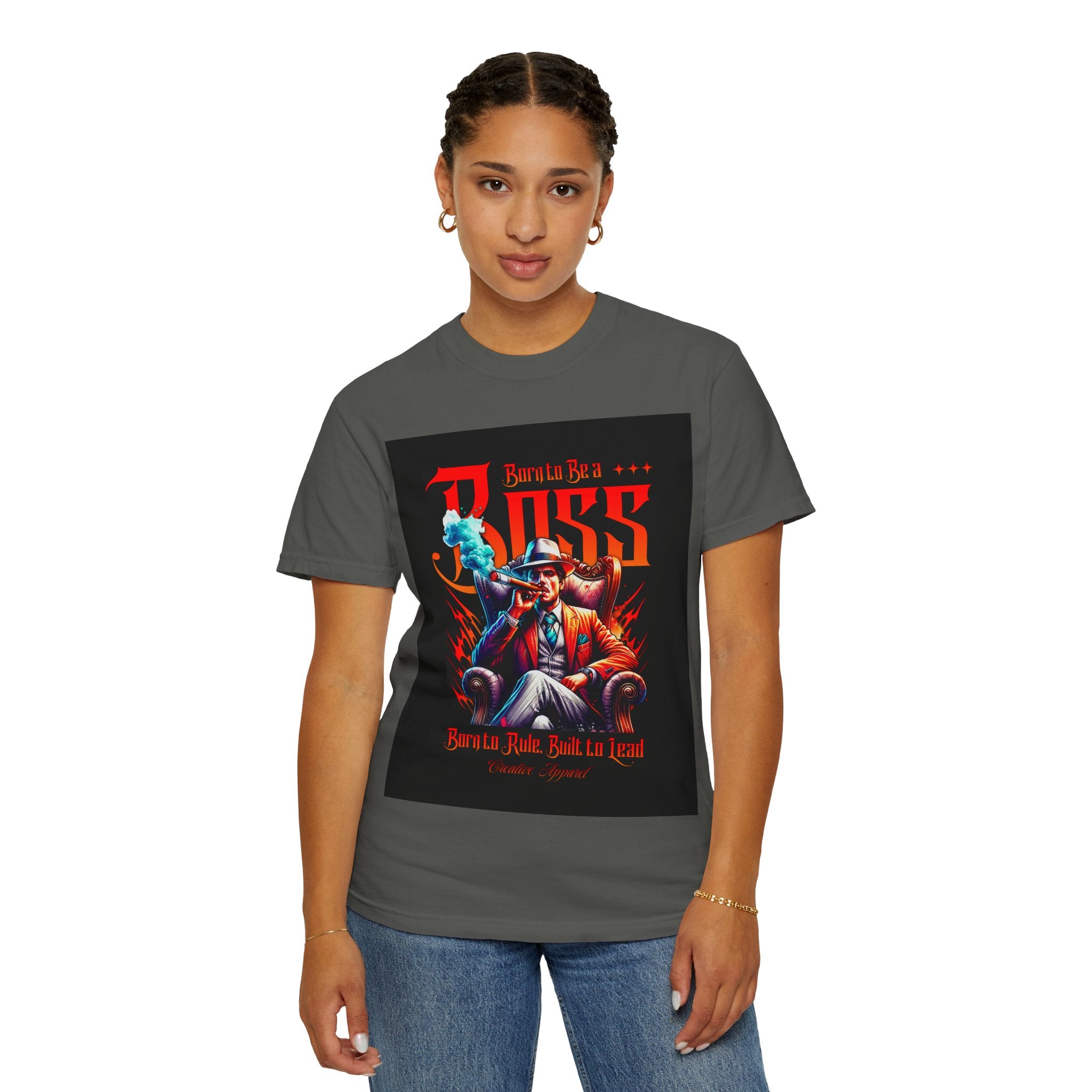 Boss Vintage Graphic T-Shirt — "Born to Be a Boss" Retro Mafia Design