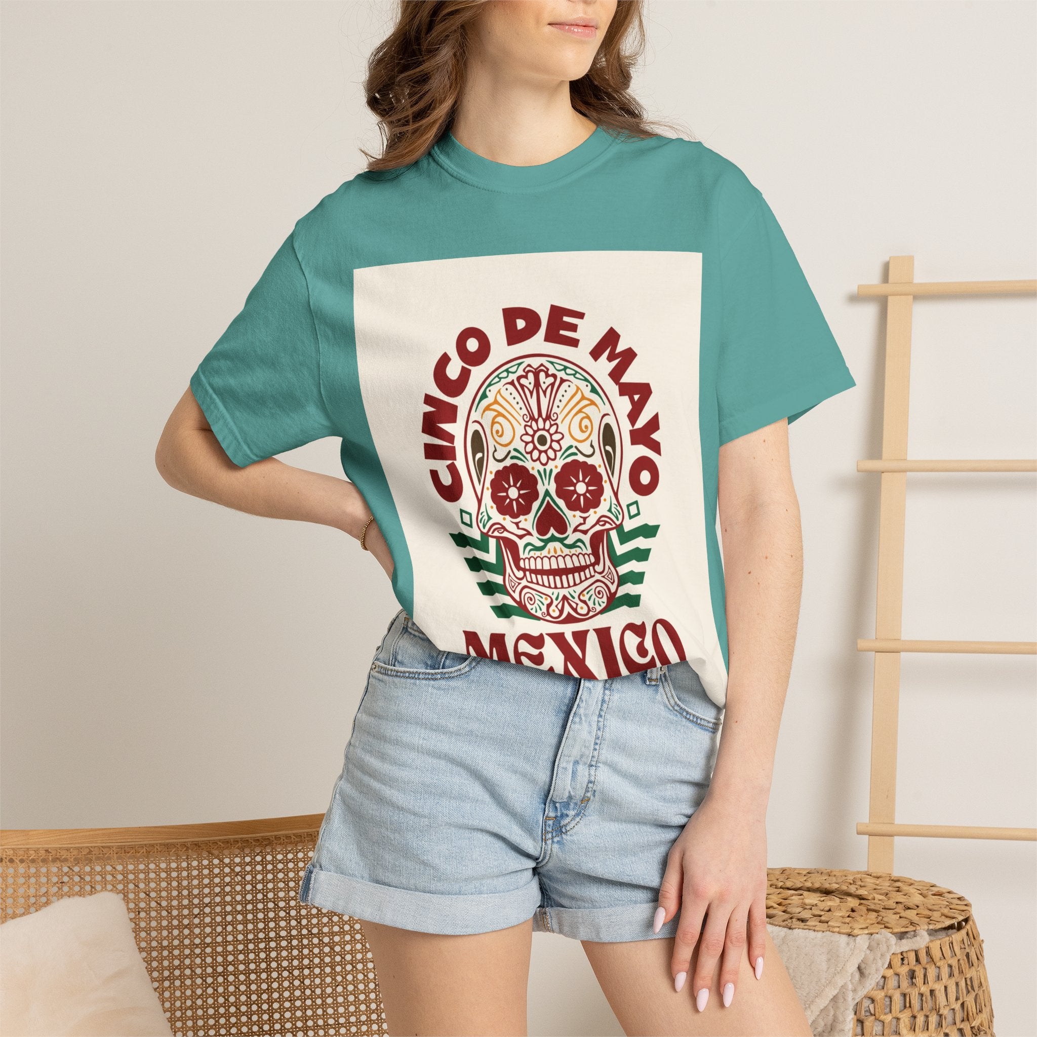 Cinco de Mayo Mexico Sugar Skull T-Shirt
