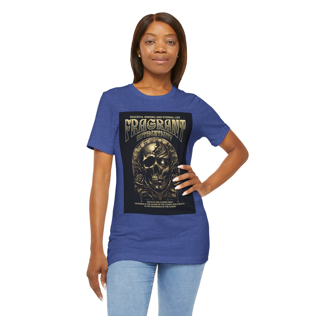 Skull & Roses Graphic Tee — "Fragrant" Vintage Gothic Band Shirt