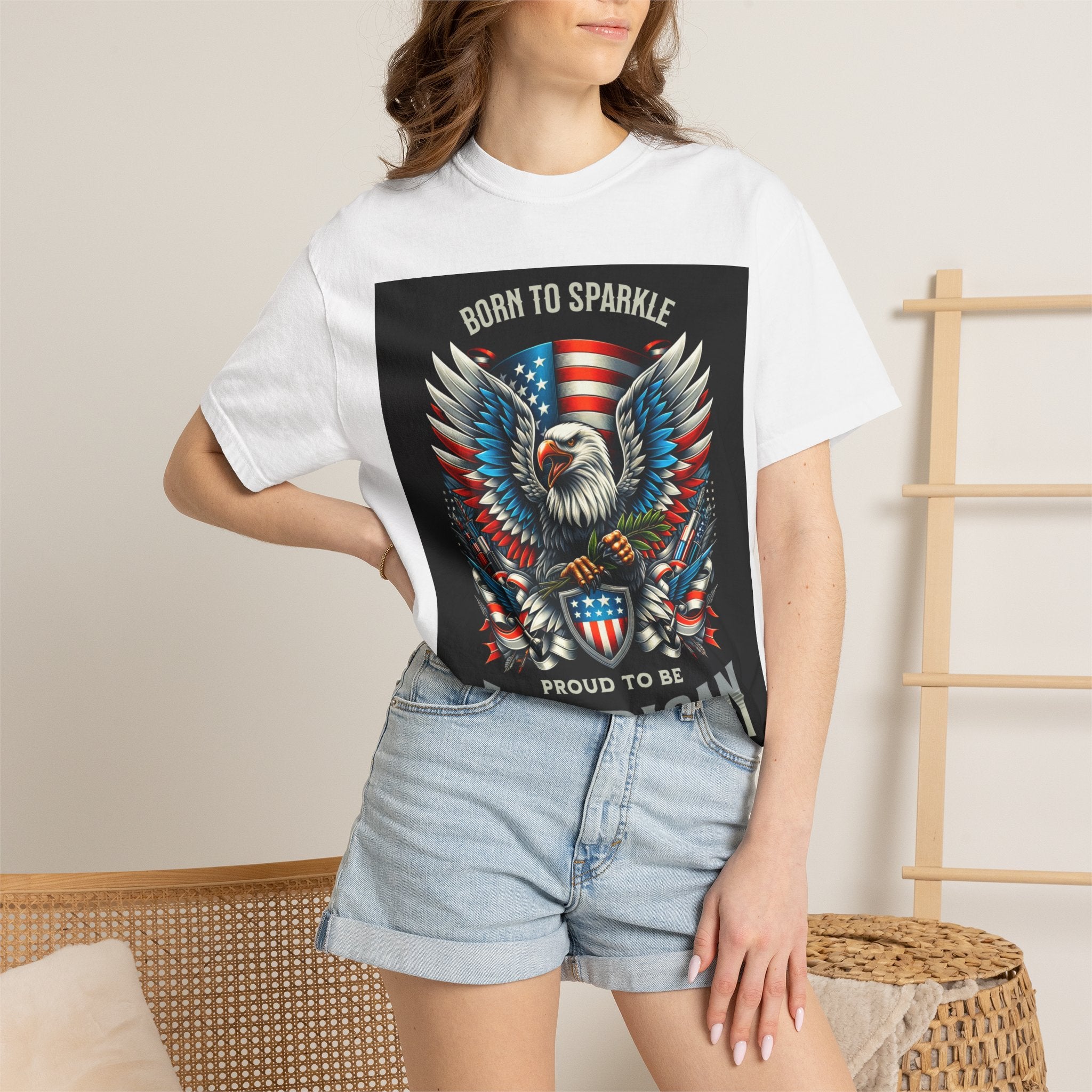 Born to Sparkle Proud to Be American T-Shirt