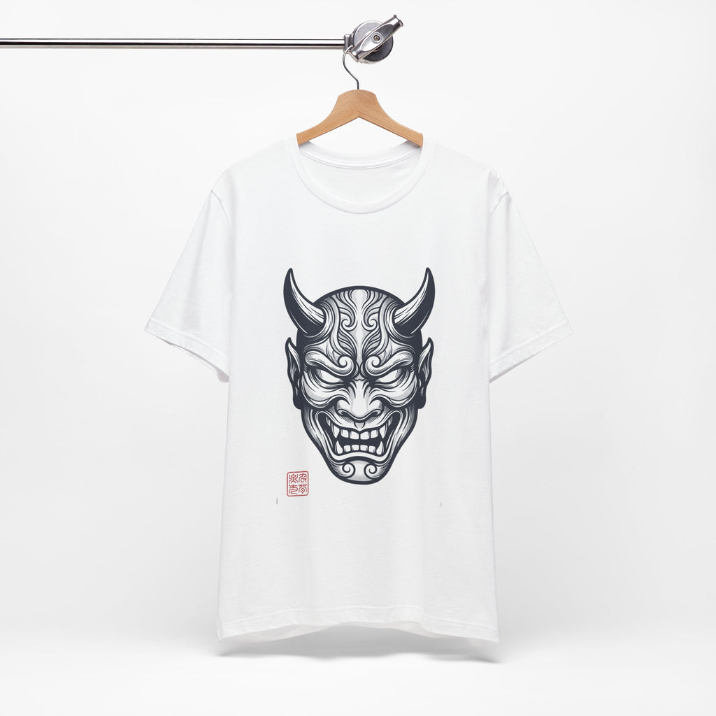 Demon Hannya Mask T‑Shirt — Japanese Oni Tattoo Graphic Tee
