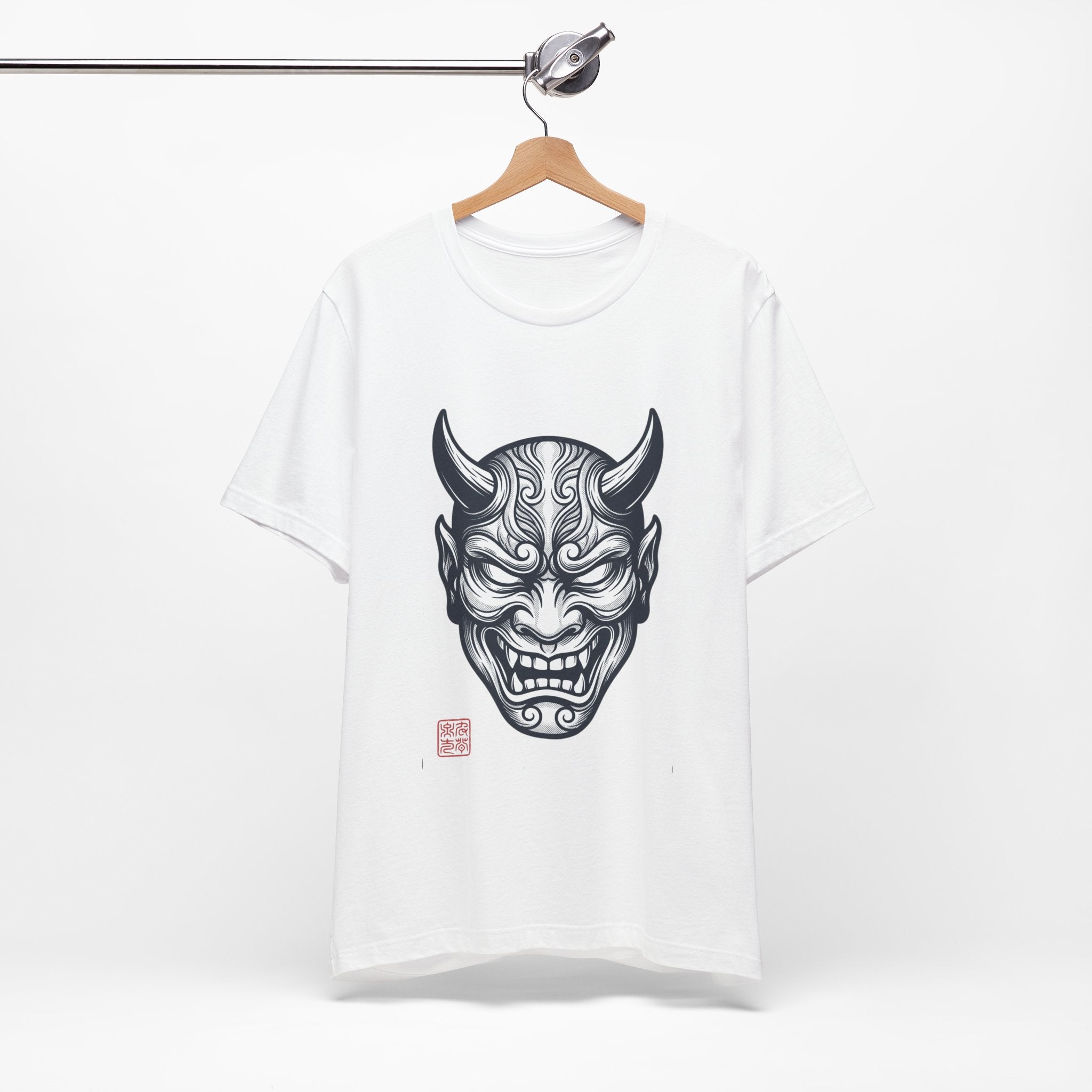 Demon Hannya Mask T‑Shirt — Japanese Oni Tattoo Graphic Tee