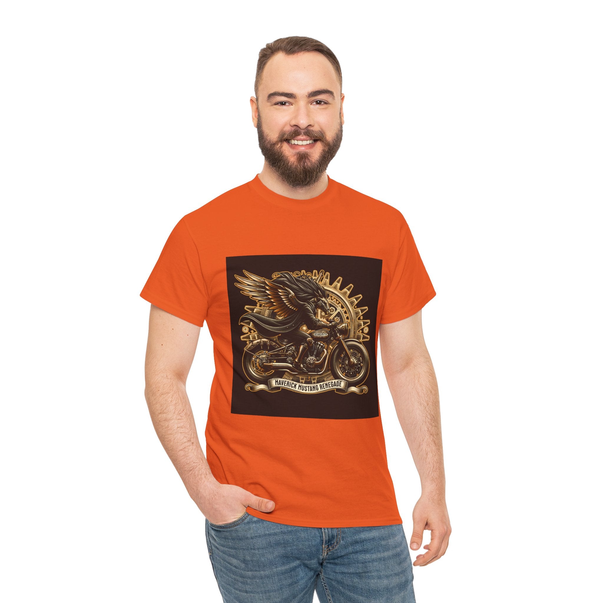 Vintage Winged Motorcycle Tee — "Ride Forever, Ride Free" Biker T-Shirt