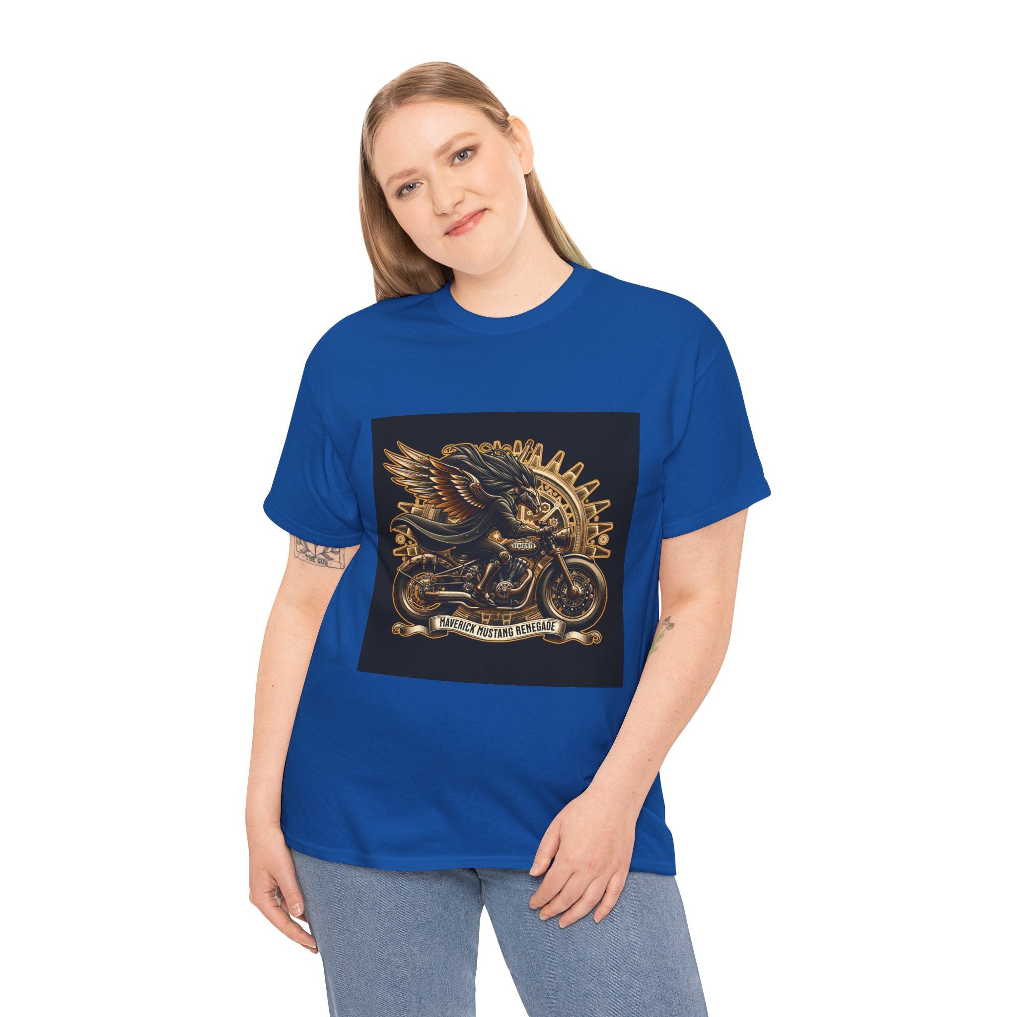 Vintage Winged Motorcycle Tee — "Ride Forever, Ride Free" Biker T-Shirt