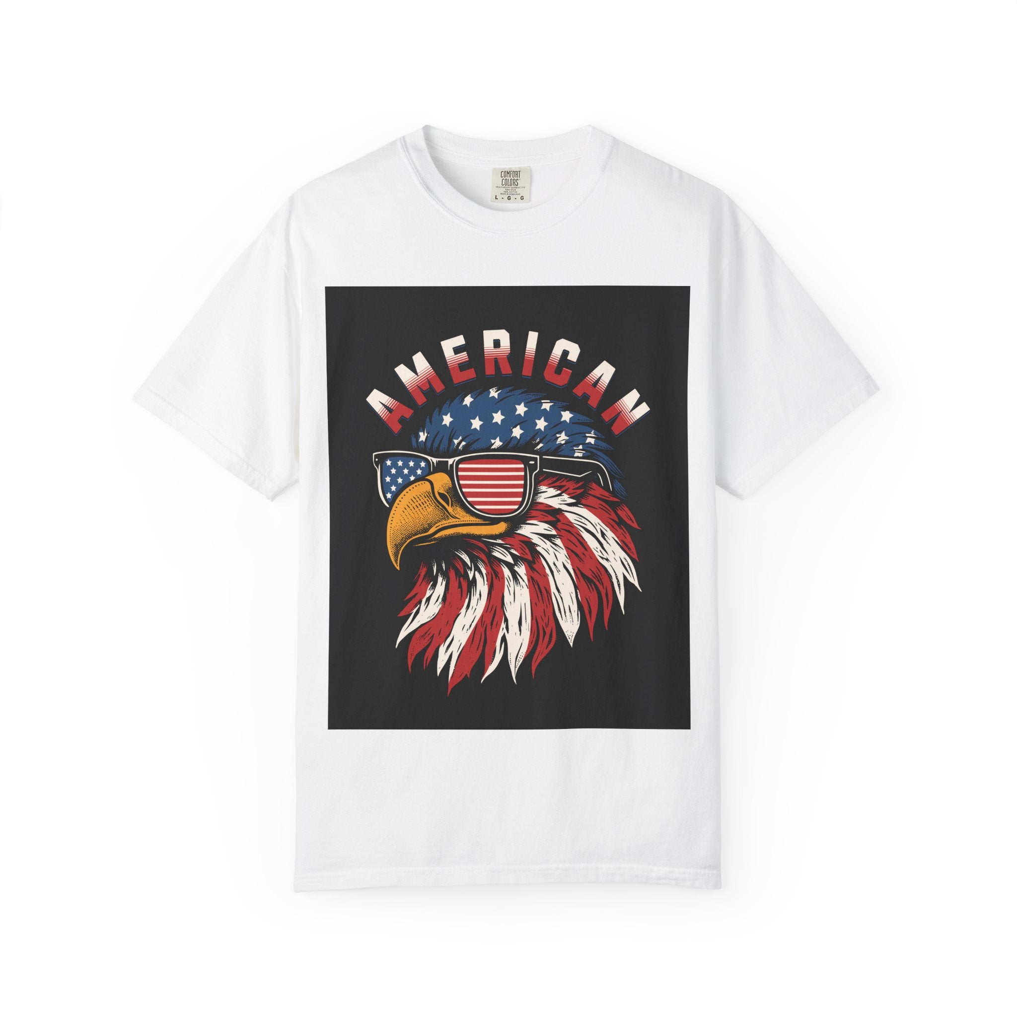 American Eagle Sunglasses T-Shirt — Patriotic USA Flag Graphic