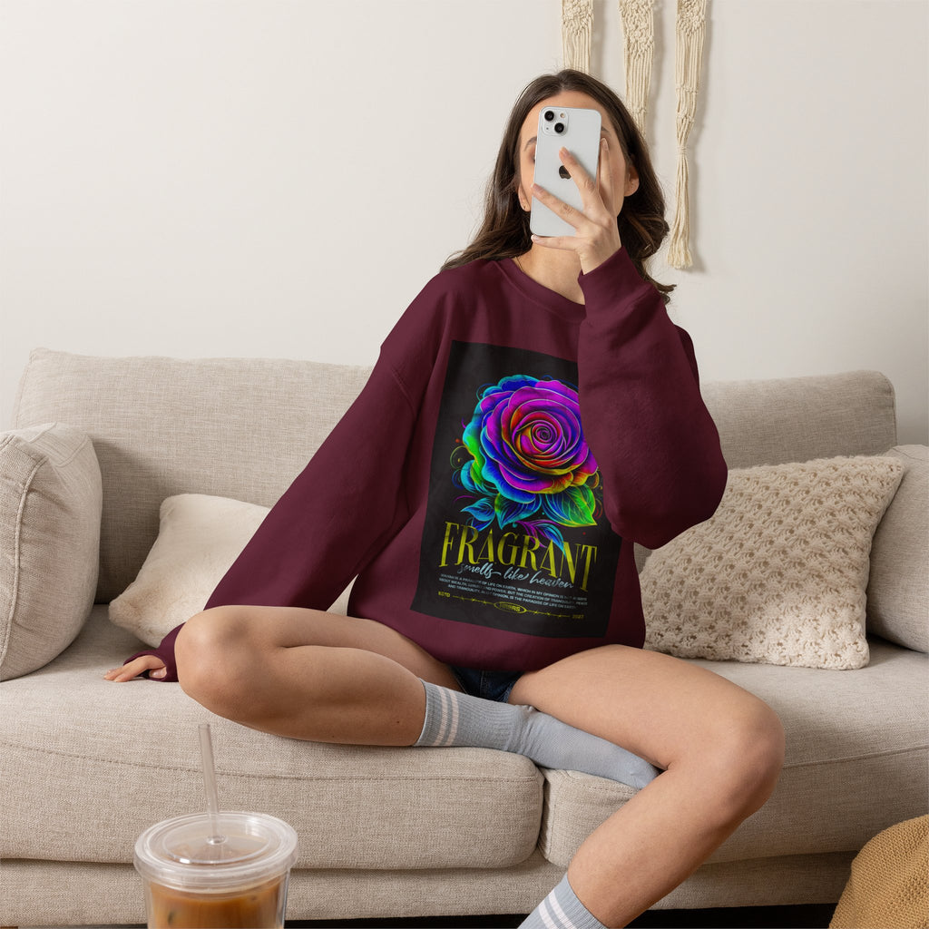Fluorescent Rose “Fragrant” Crewneck Sweatshirt