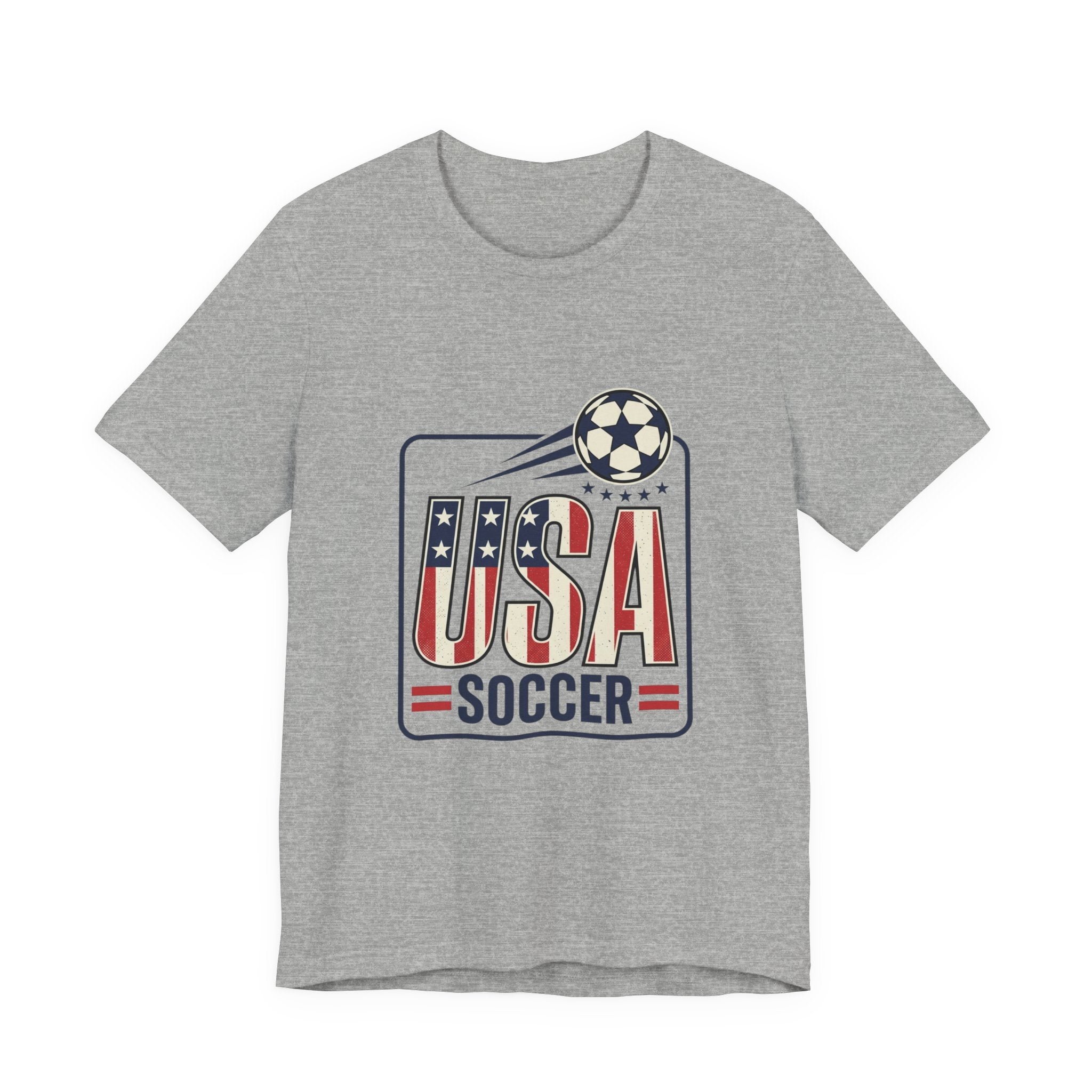 USA Soccer Tee | American Flag Colors, National Pride Shirt