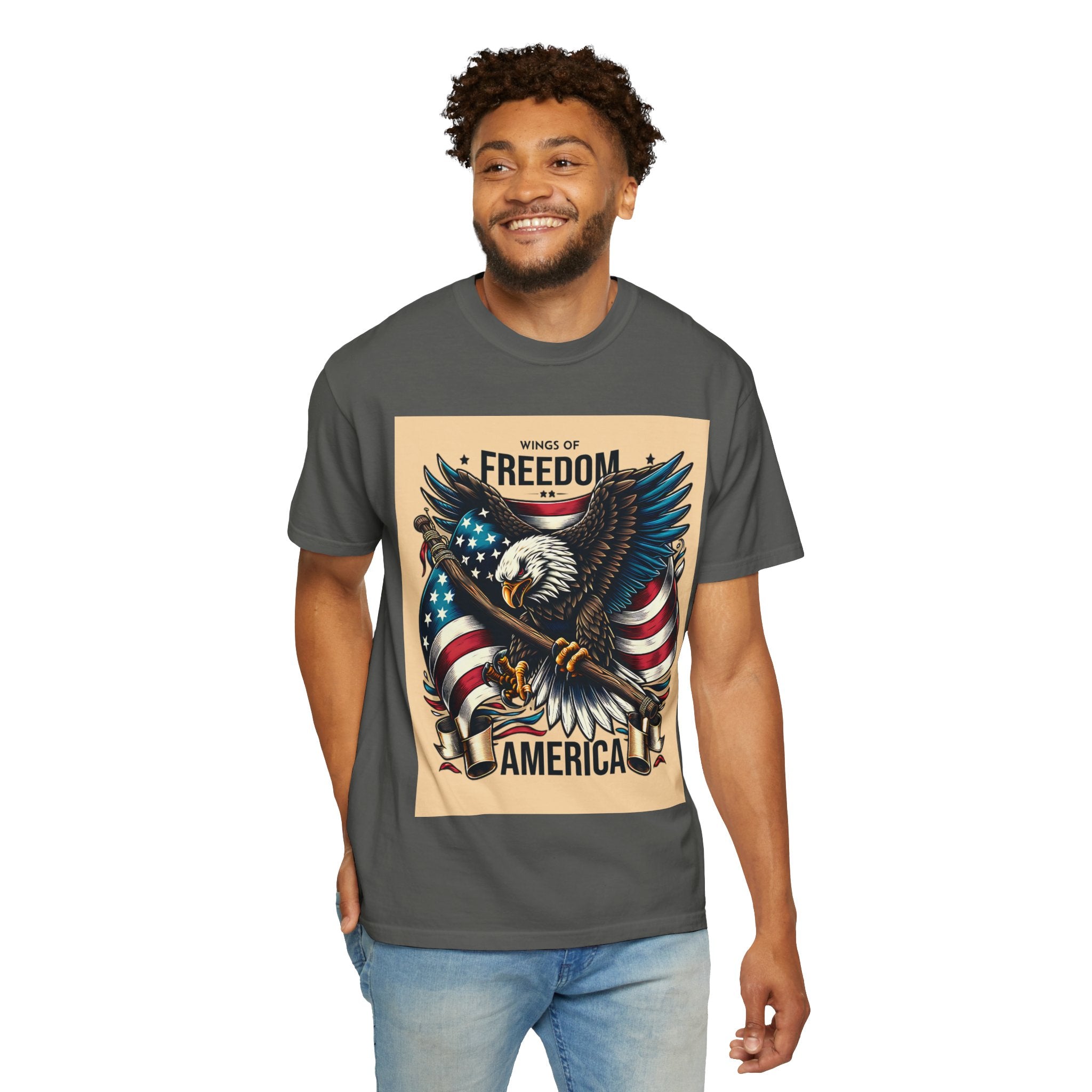 Freedom Eagle T-Shirt — Wings of America Patriotic Graphic Tee