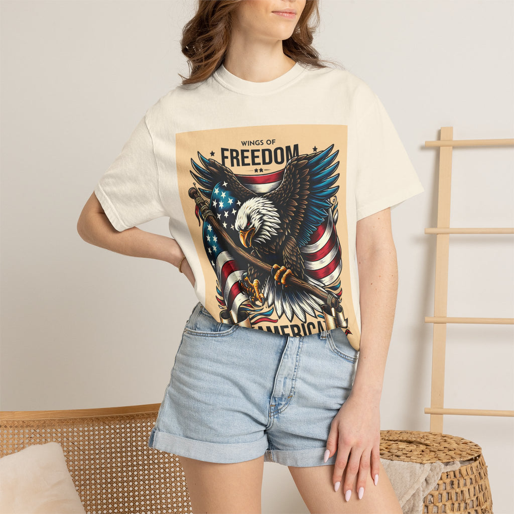 Freedom Eagle T-Shirt — Wings of America Patriotic Graphic Tee