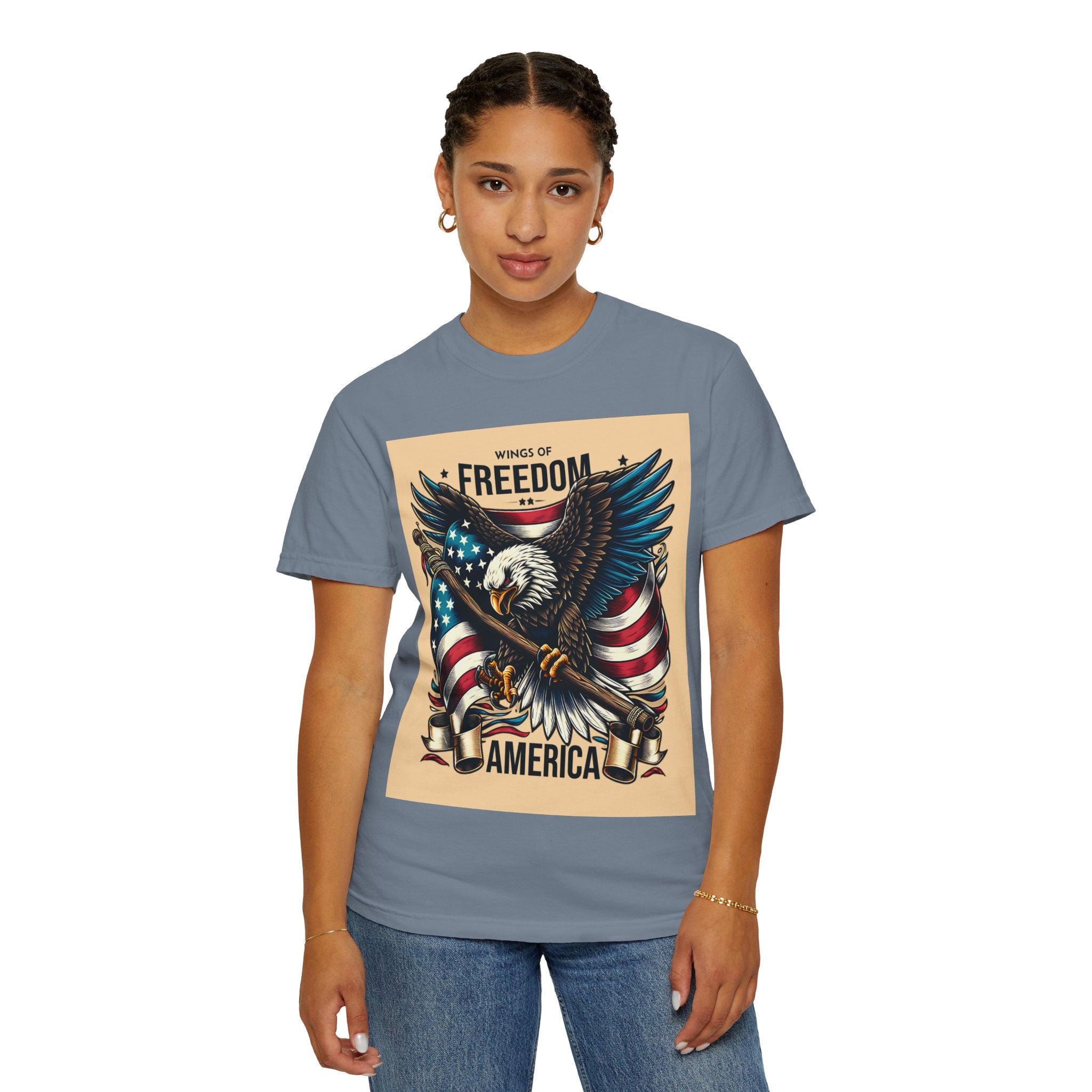Freedom Eagle T-Shirt — Wings of America Patriotic Graphic Tee