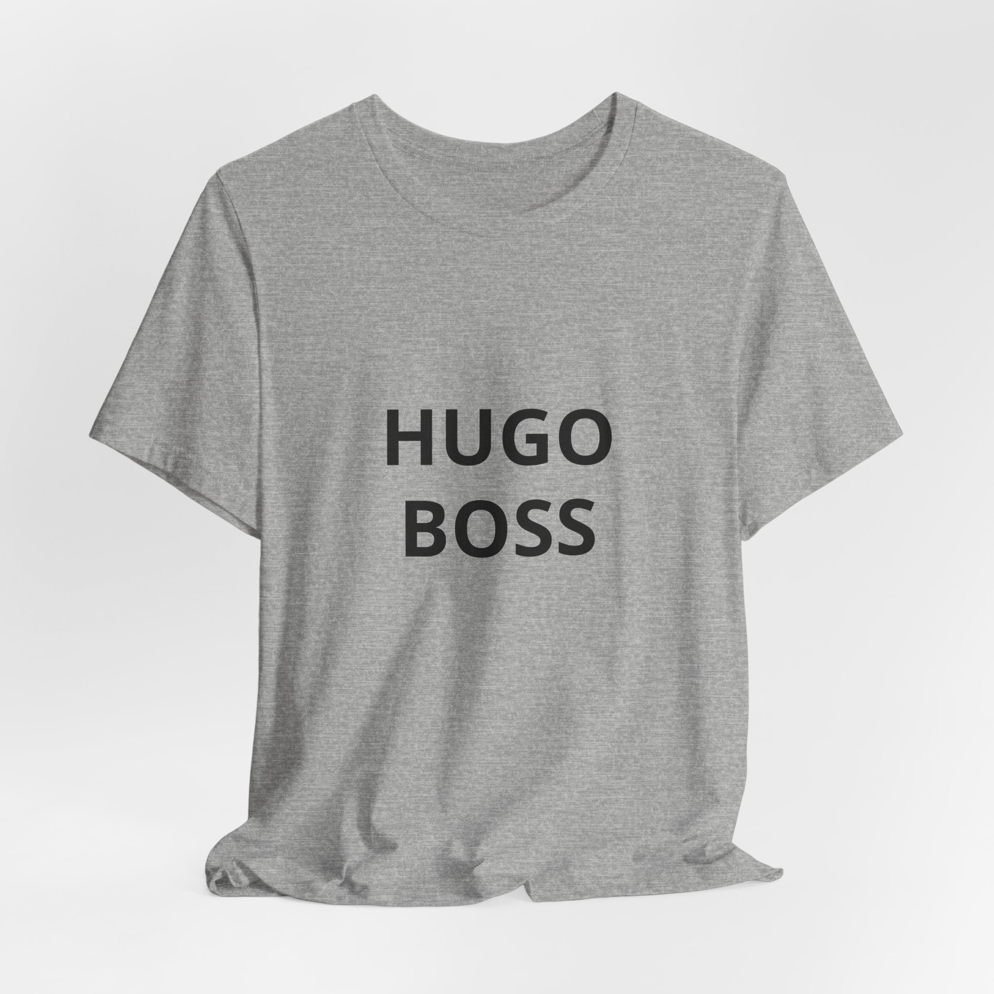 Graphic Tee — "HUGO BOSS" Minimalist Text T-Shirt