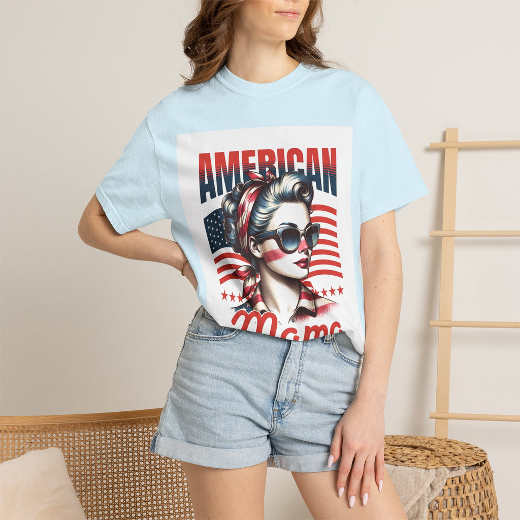 American Mama T‑Shirt — Vintage Patriotic Mom Tee