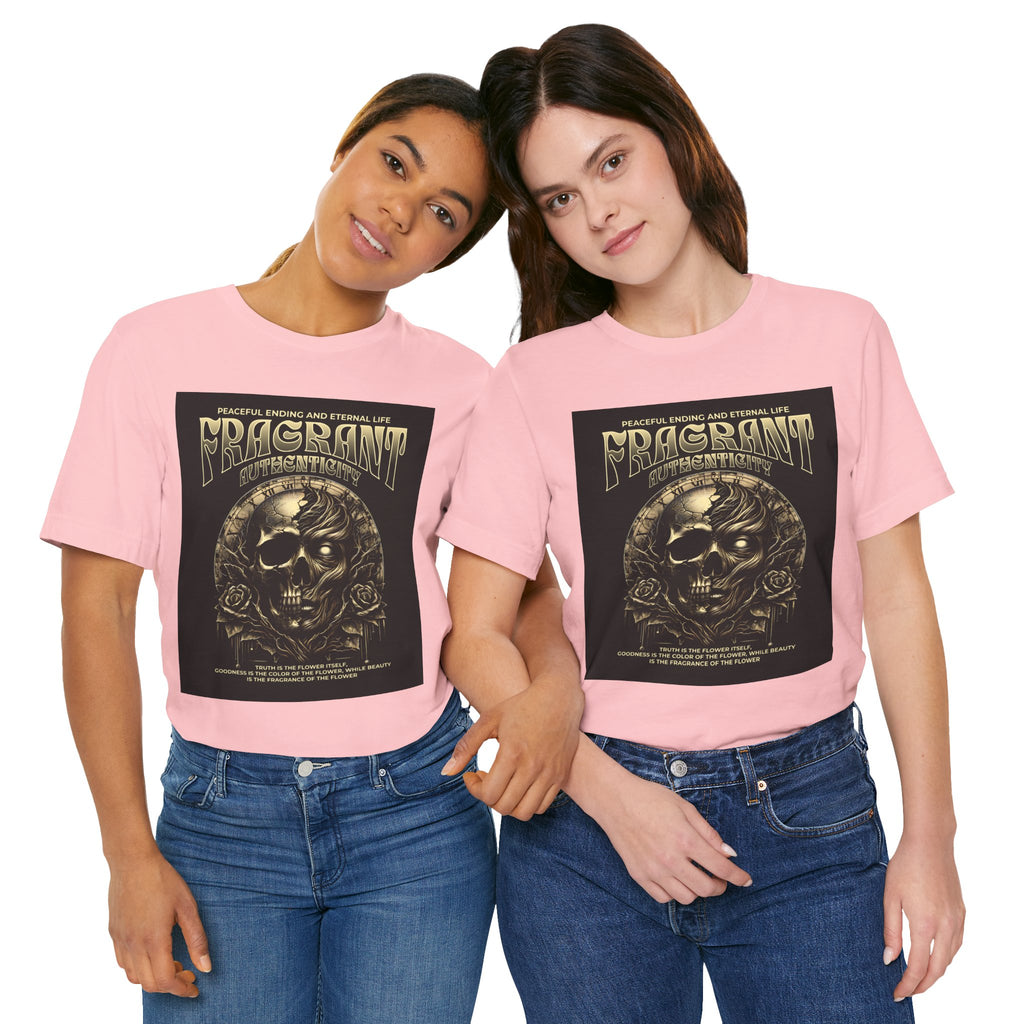 Skull & Roses Graphic Tee — "Fragrant" Vintage Gothic Band Shirt
