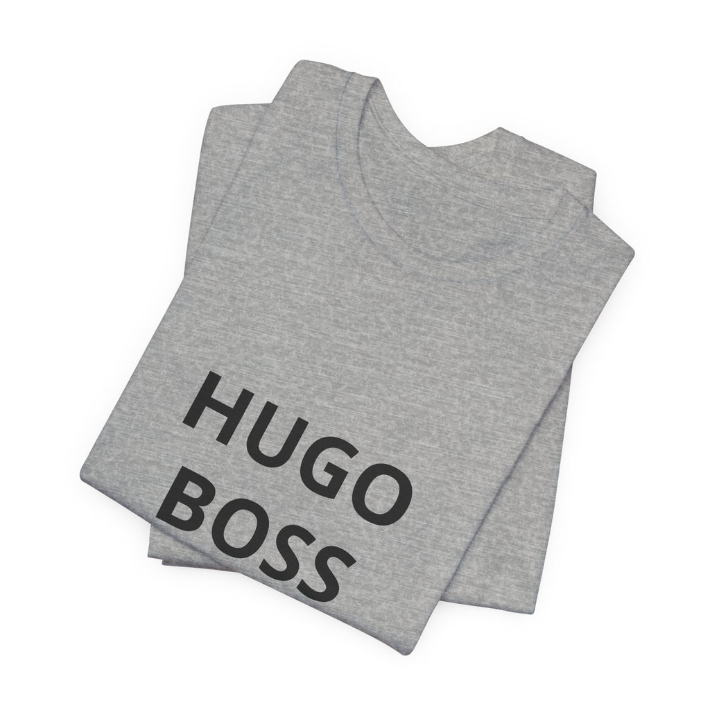 Graphic Tee — "HUGO BOSS" Minimalist Text T-Shirt