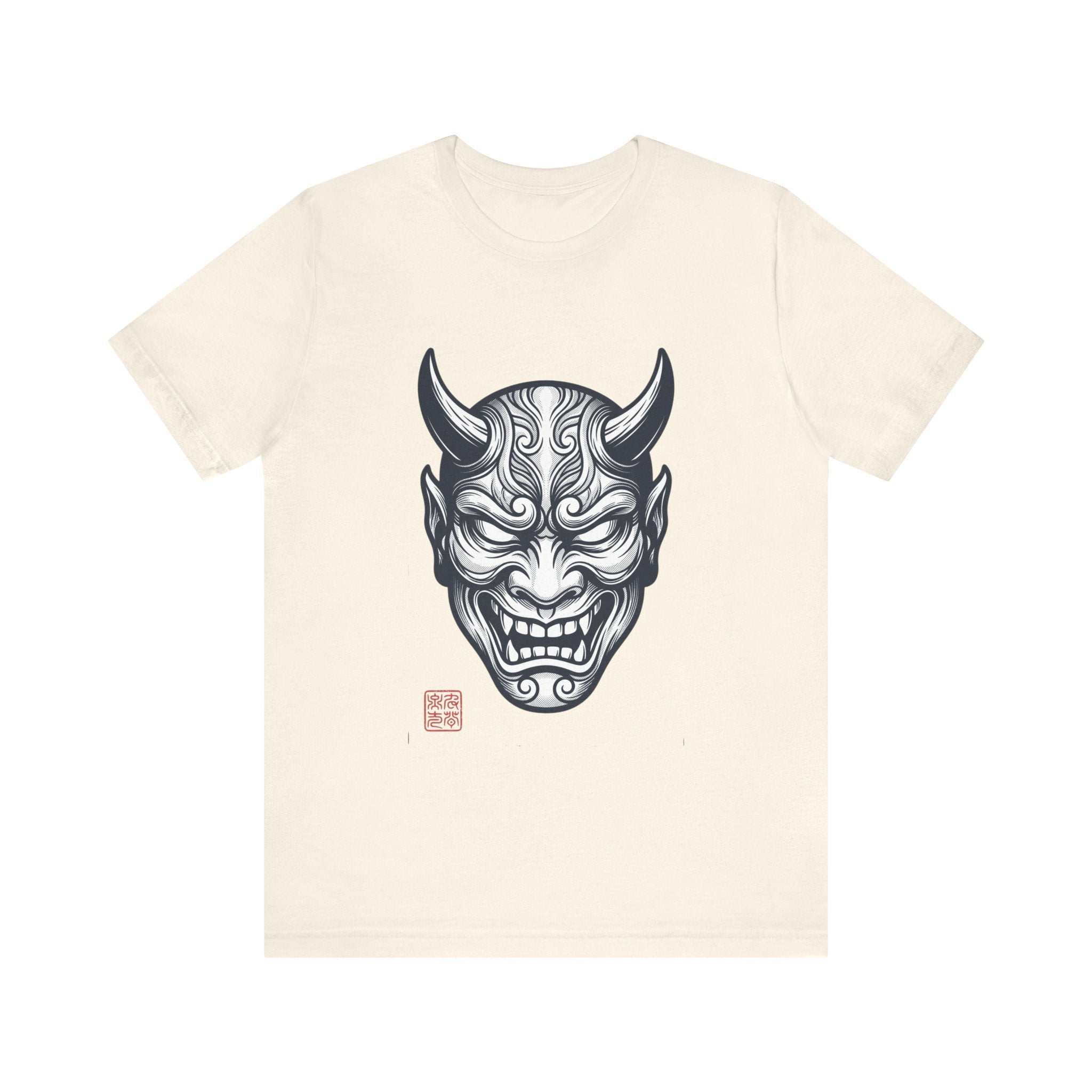 Demon Hannya Mask T‑Shirt — Japanese Oni Tattoo Graphic Tee