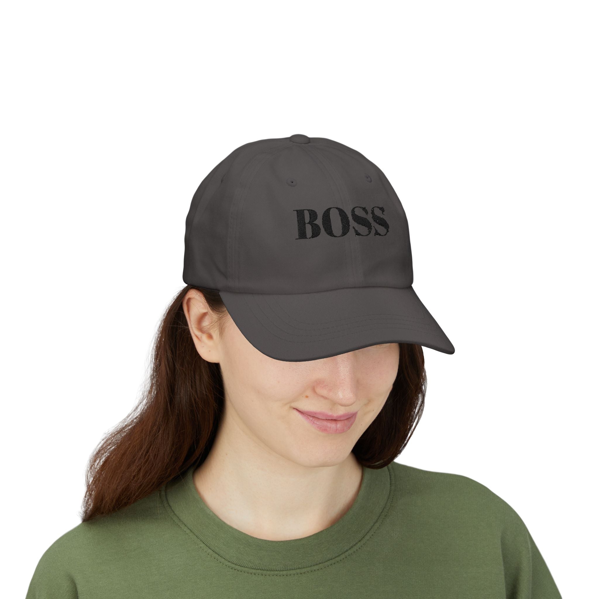 BOSS Embroidered Dad Cap - Classic White Baseball Hat