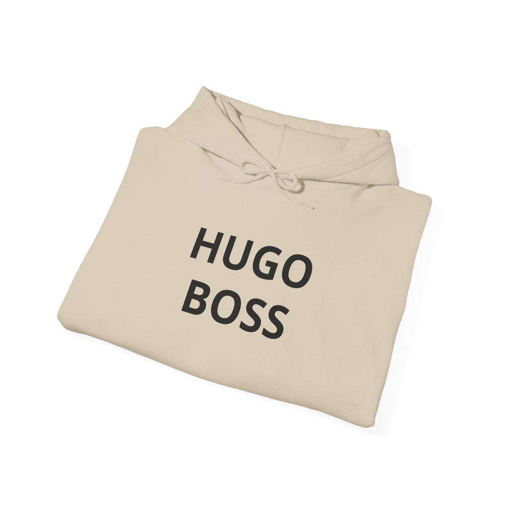 Hugo Boss Minimal Logo Hoodie — White Graphic Pullover
