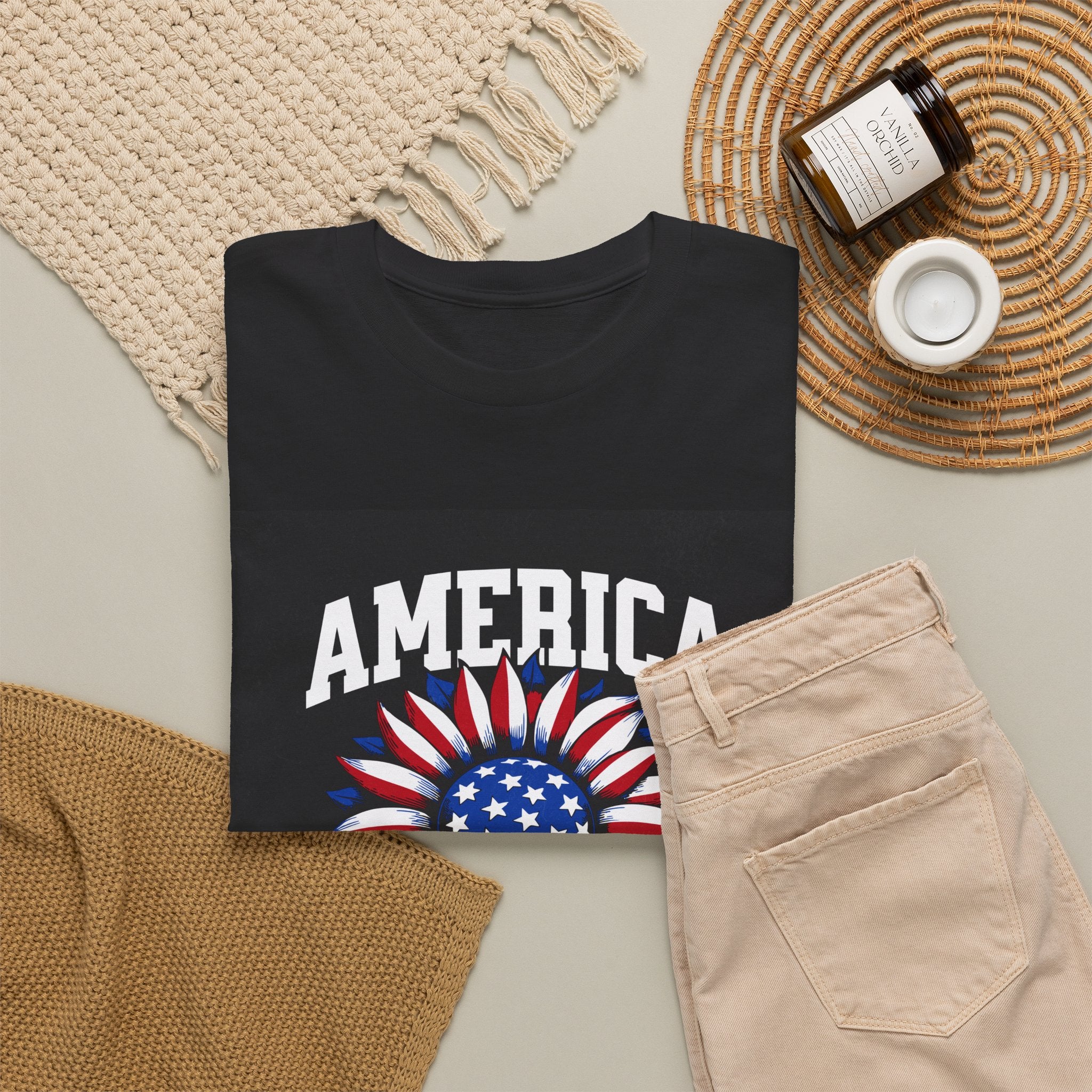 Patriotic America Tee — "Land of the Free Because of the Brave" Cotton T-Shirt