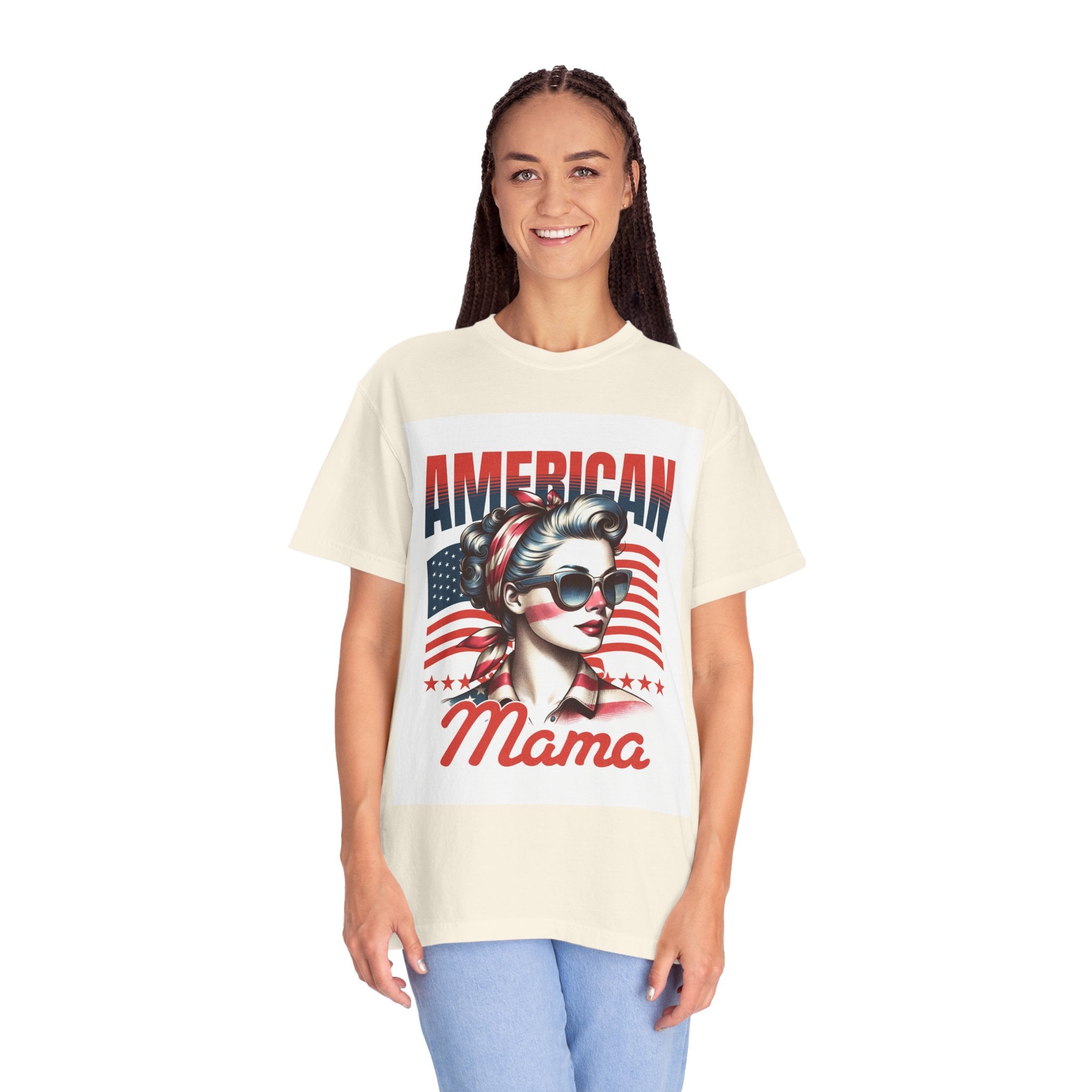 American Mama T‑Shirt — Vintage Patriotic Mom Tee