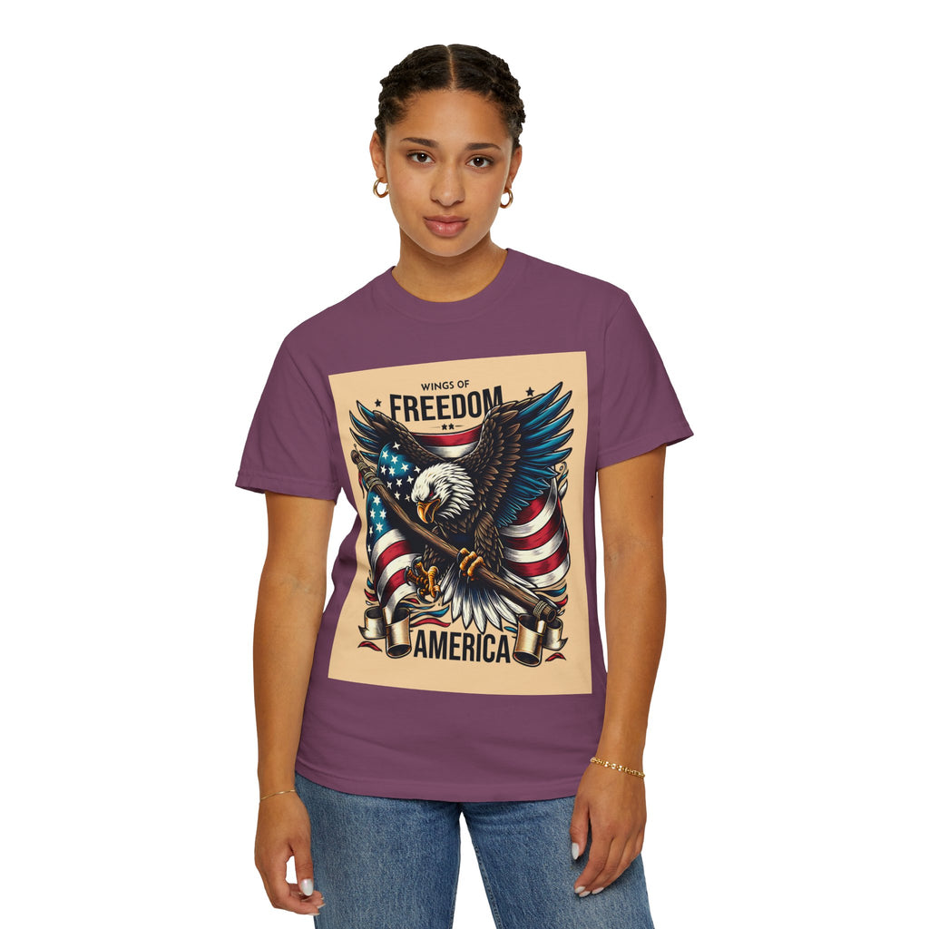 Freedom Eagle T-Shirt — Wings of America Patriotic Graphic Tee