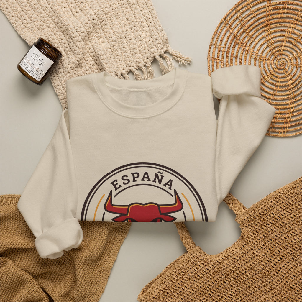 España Bull Crest Crewneck Sweatshirt | Spain Soccer Pride, Match Day