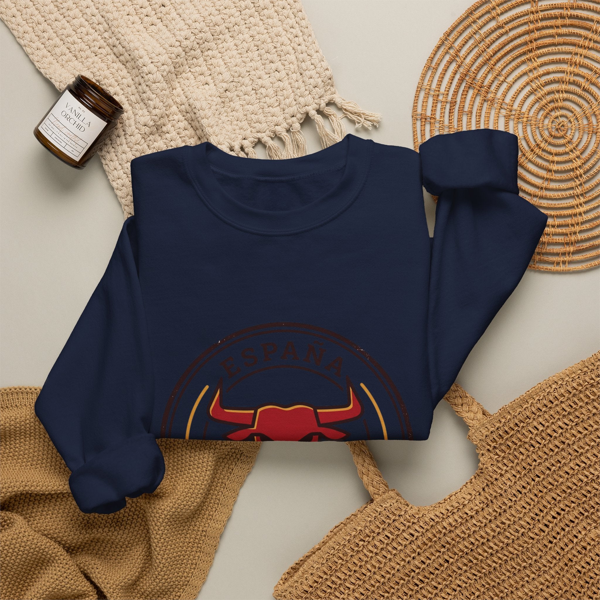 España Bull Crest Crewneck Sweatshirt | Spain Soccer Pride, Match Day